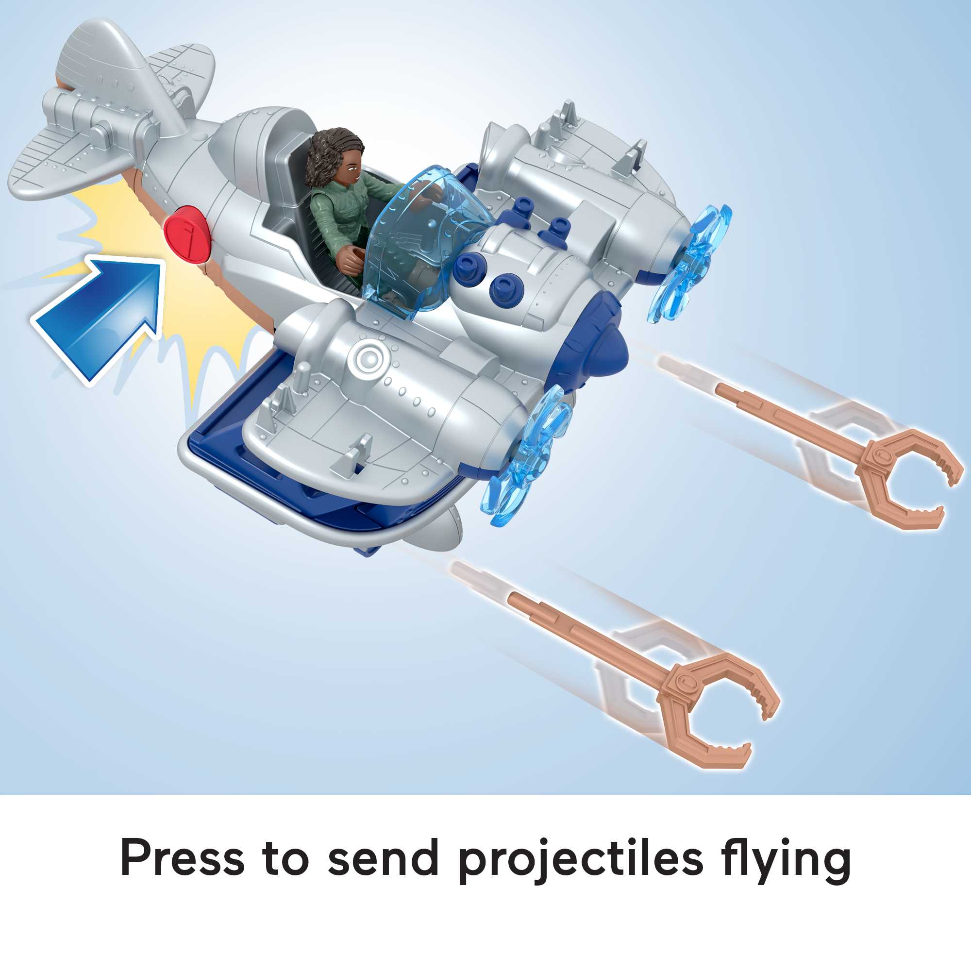 Imaginext Jurassic World Dominion Kayla Watts Figure & Toy Plane, Air Tracker, 4 Pieces