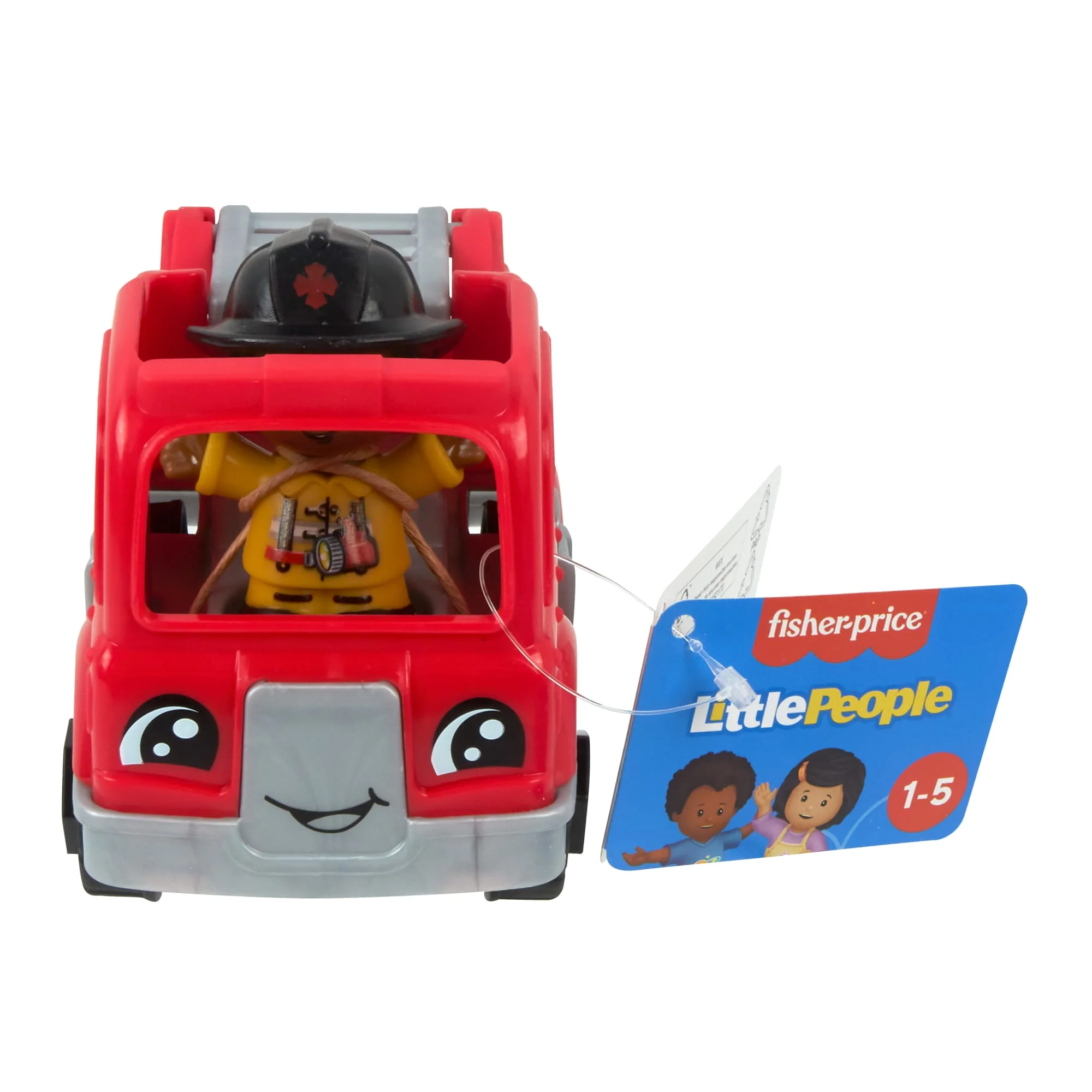 Fisher-Price Little People Toy Firetruck & Firefighter Figure Set For Toddlers, 2 Pieces