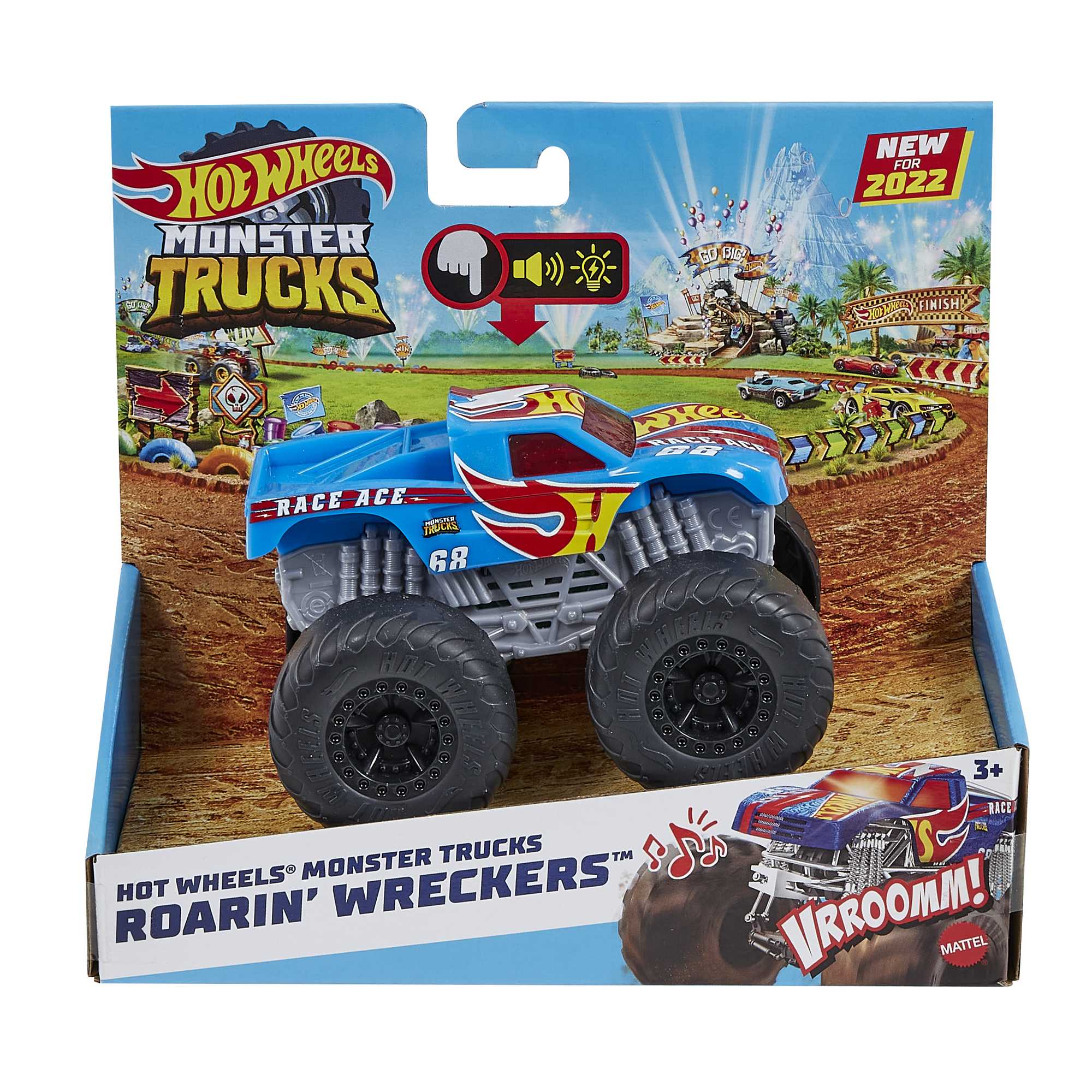 Hot Wheels Monster Trucks Roarin�� Wreckers Trucks, With Lights & Sounds