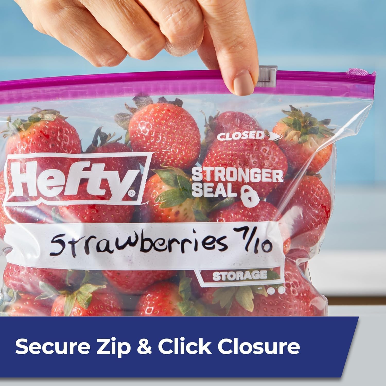 Hefty Slider Storage Bags, Quart Size, 78 Count