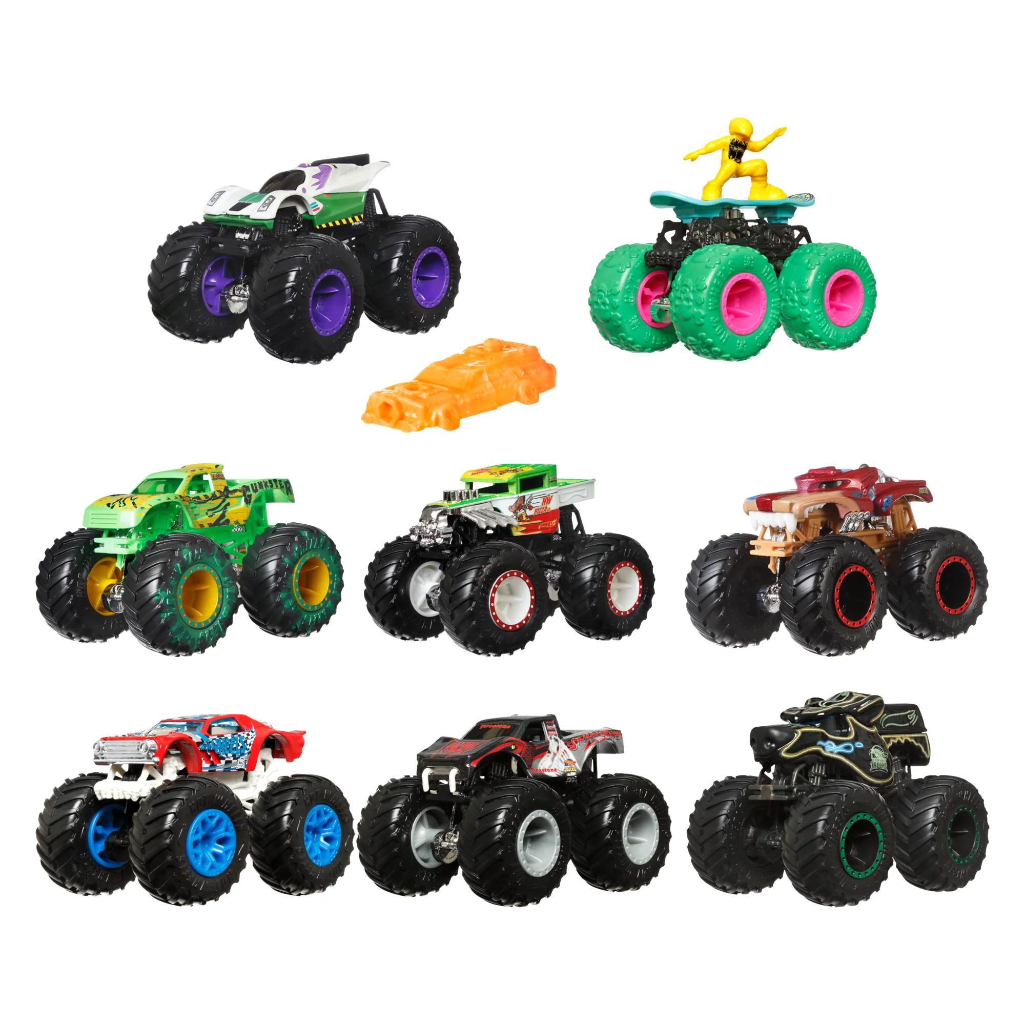 Monster Trucks Hot Wheels �� L����chelle 1:64 Avec Roues G��antes