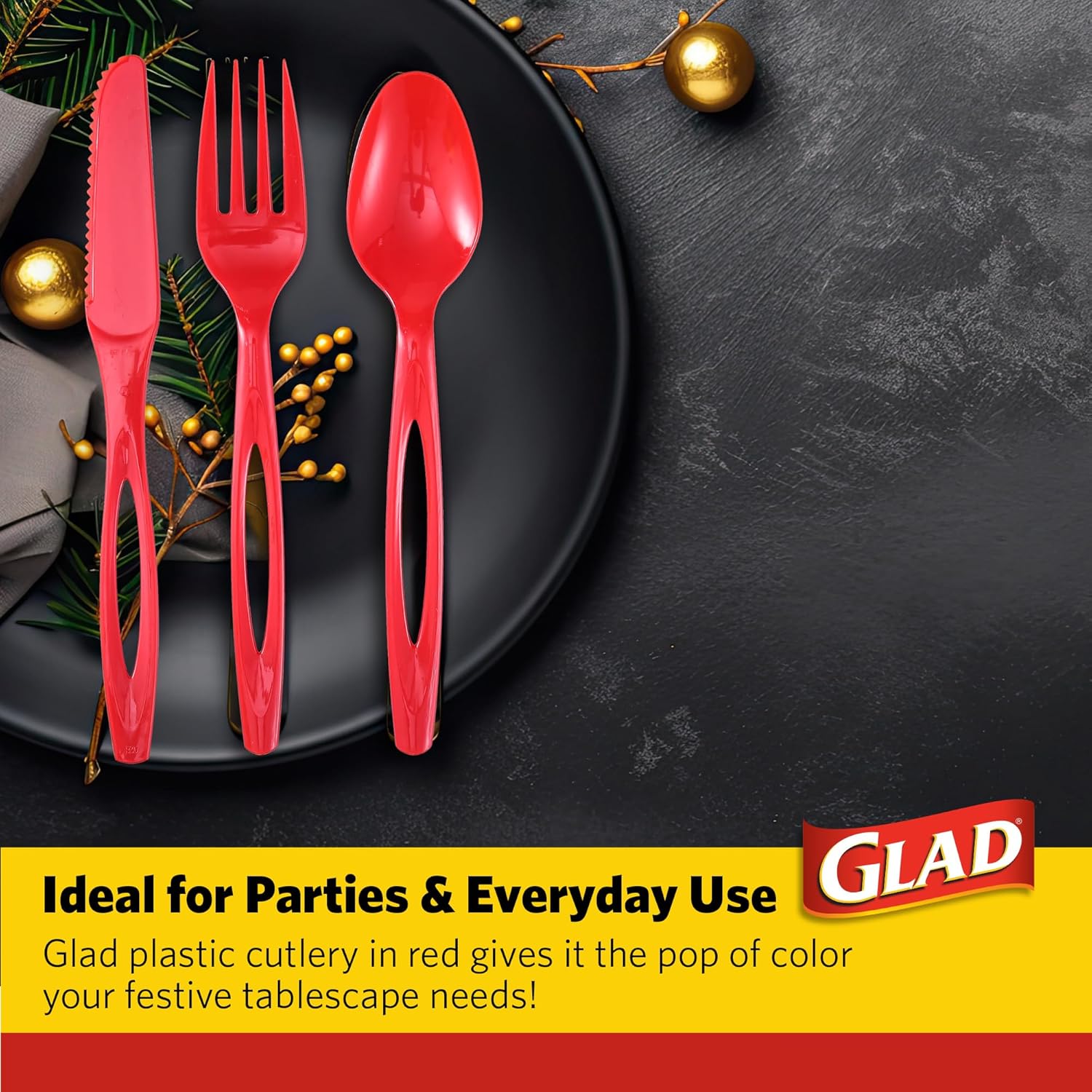 Glad, 240 Count (Pack of 1), Clear Assorted Cutlery