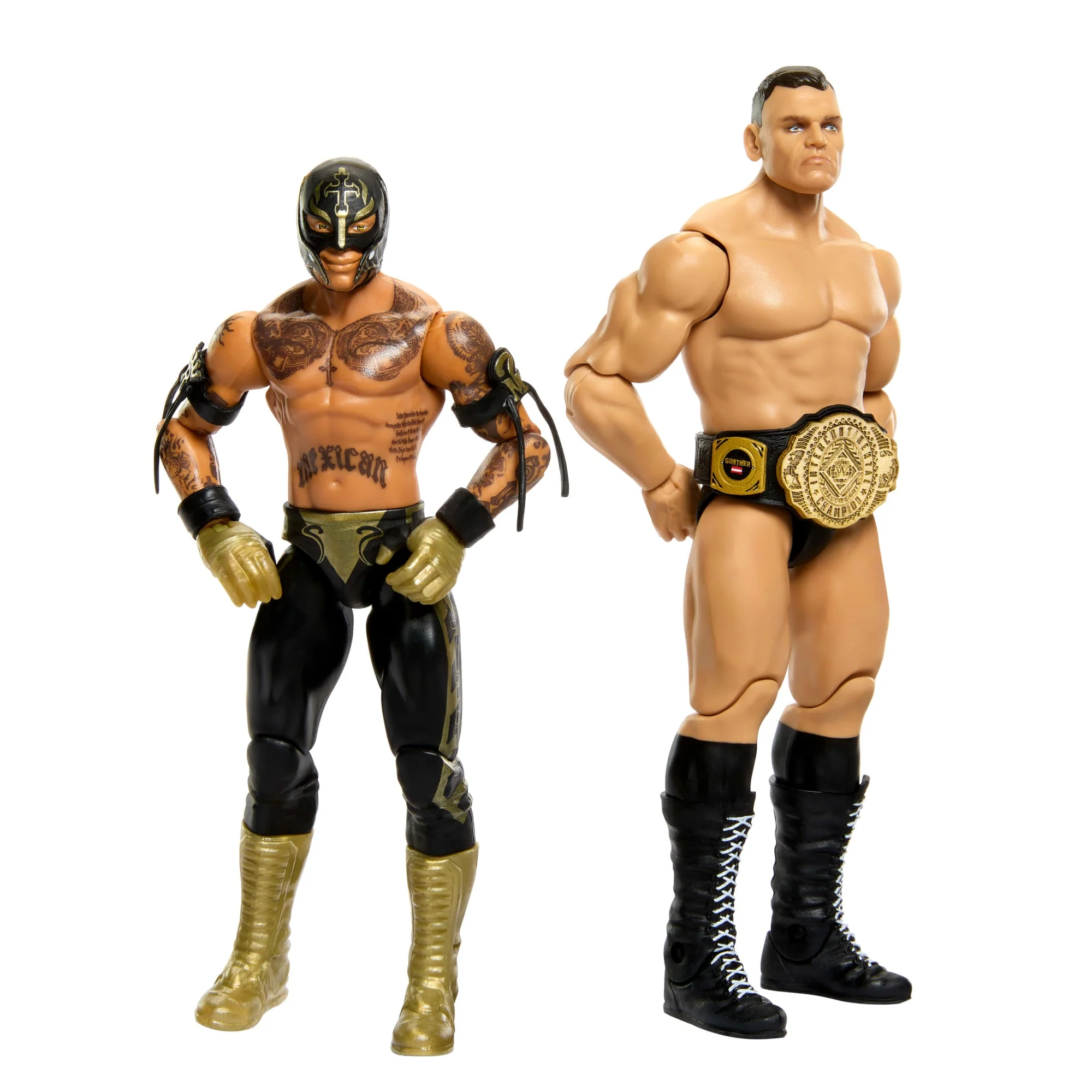 WWE Championship Showdown Rey Mysterio & Gunther 2-Pack Action Figures & Accessory