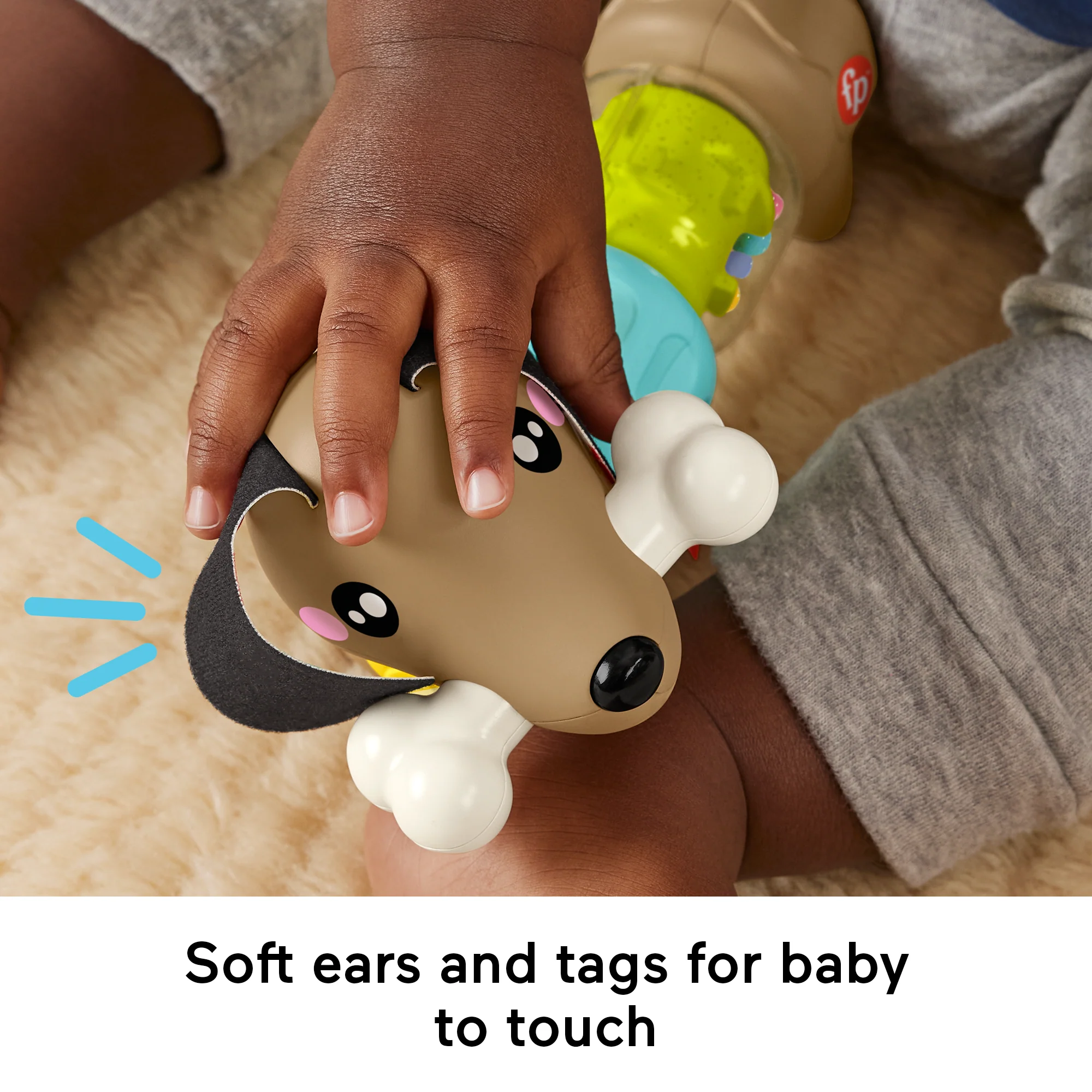 Fisher-Price Fp Pets Click & Spin Activity Pup Fine Motor Sensory Toy For Babies