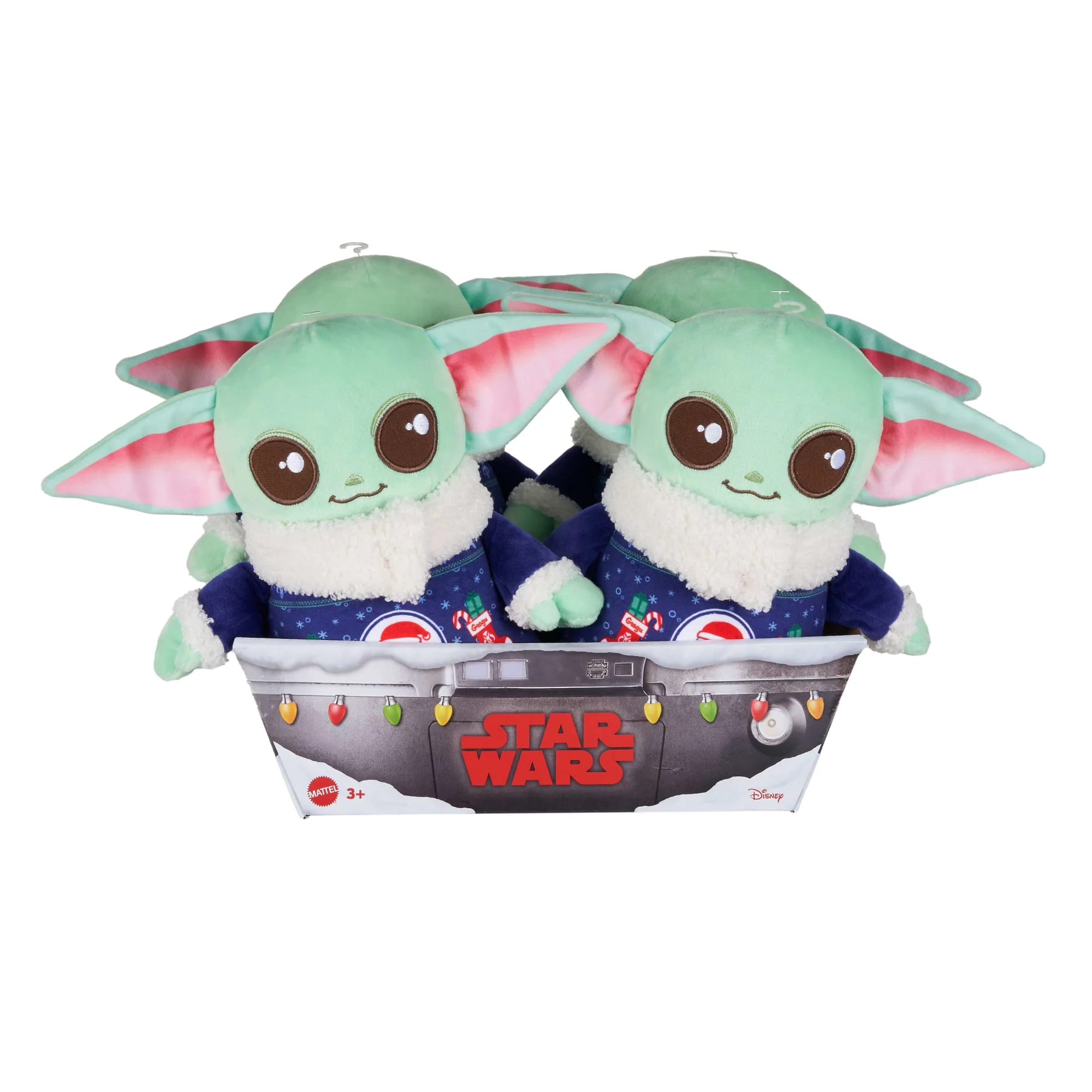 Star Wars Grogu Plush Toy Wearing Holiday Sweater, Inspired By Star Wars: The Mandalorian