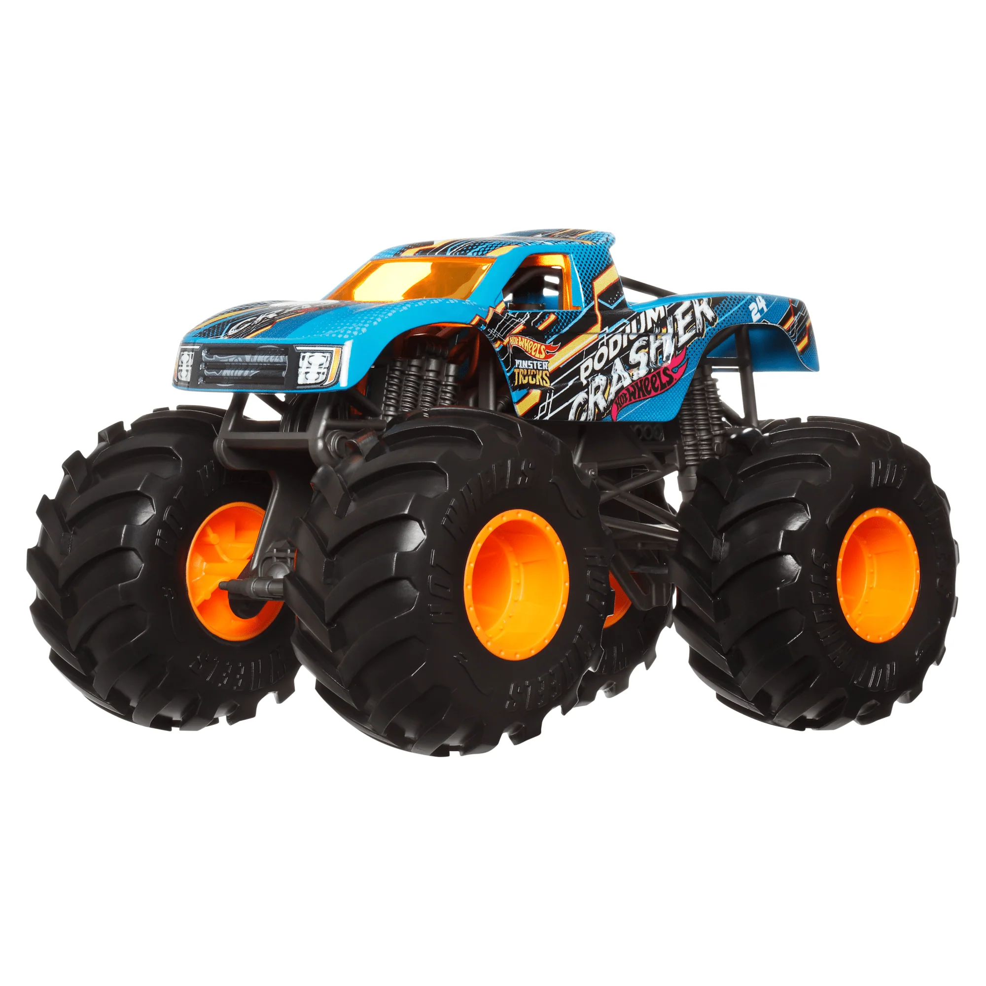 Hot Wheels Monster Trucks Ve��culo de Brinquedo Podium Crasher Escala 1:24