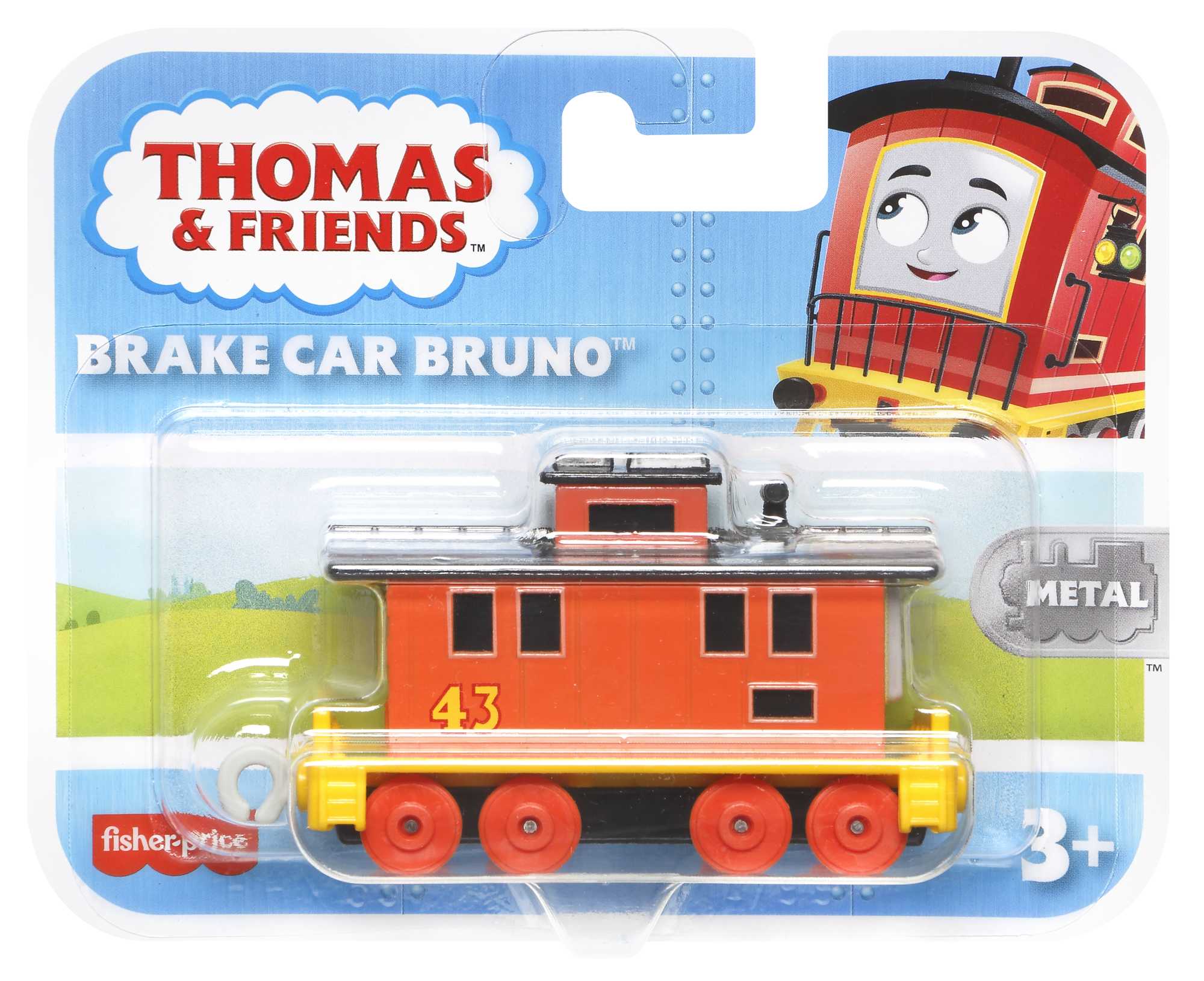 Thomas & Friends Toy Train, Brake Car Bruno Diecast Metal Push-Along Vehicle For Preschool Kids