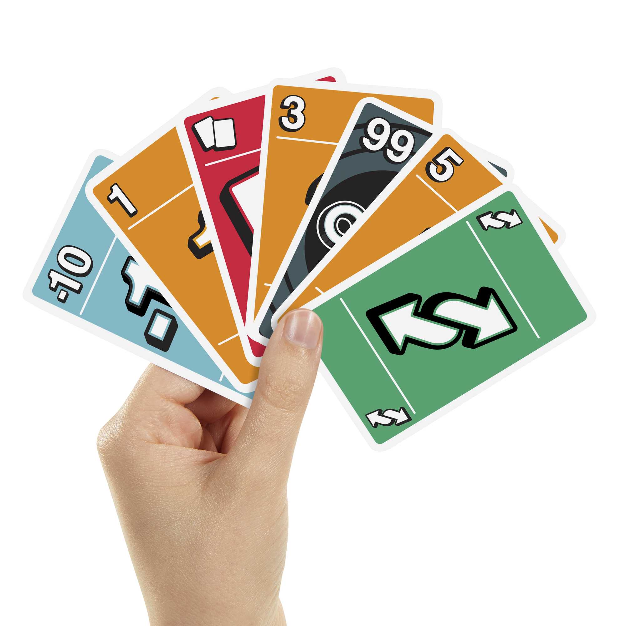 Mattel Games 3 Card Game Pack - UNO, Phase 10, Ono 99 in Storage Tin Box