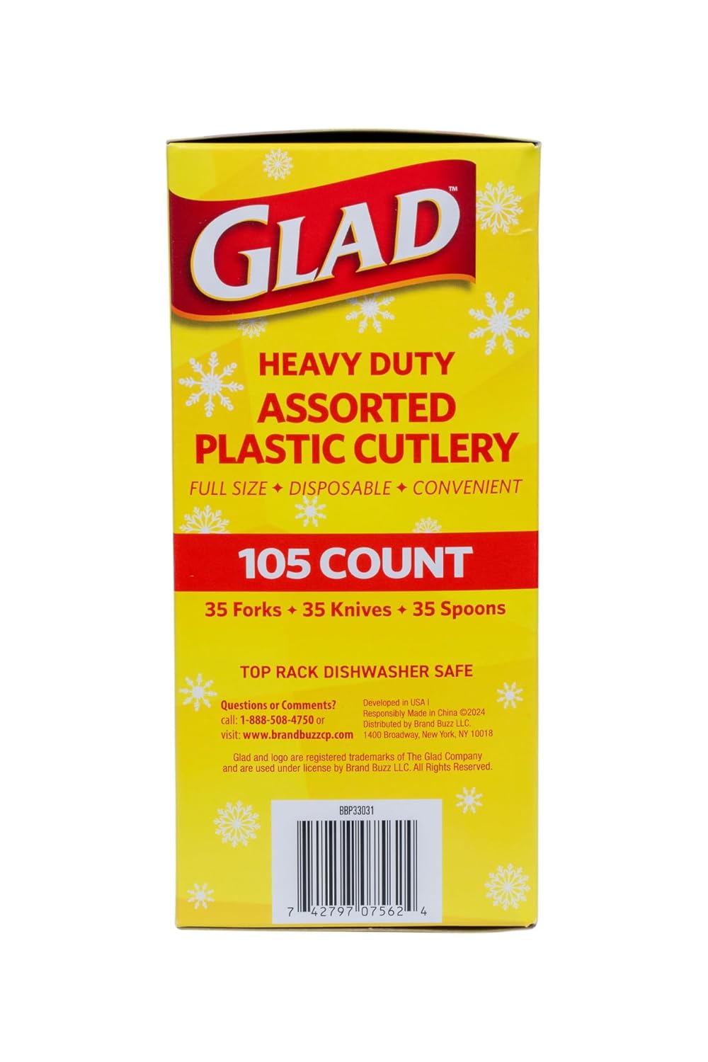 Glad, 240 Count (Pack of 1), Clear Assorted Cutlery