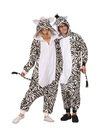 Zoe the Zebra Adult Union Suit