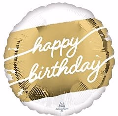 Anagram 18 inch Golden Birthday Foil Balloon 1ct
