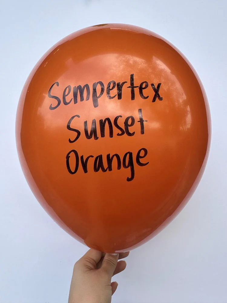 5 inch Sempertex Deluxe Sunset Orange Latex Balloons 100ct
