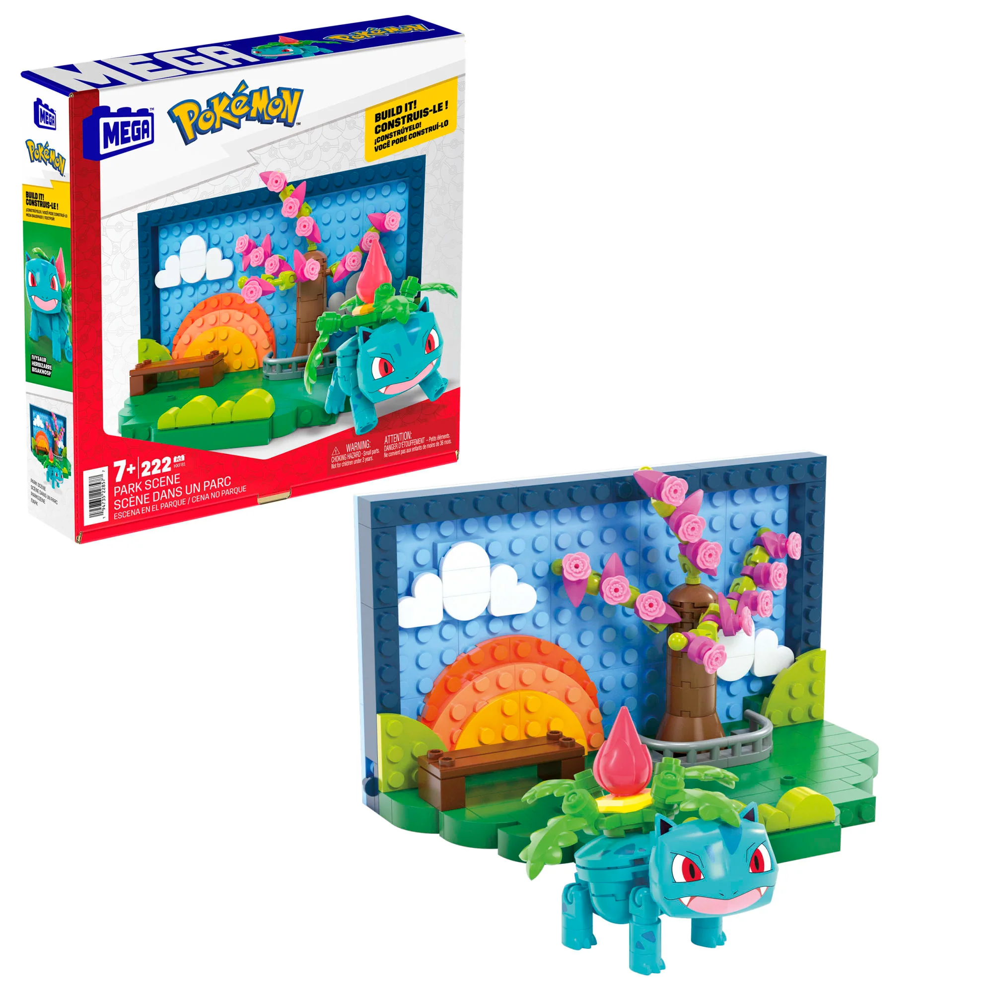 MEGA Pok��mon Park Scene Building Toy Kits With 1 Action Figure (220 Pieces) For Kids