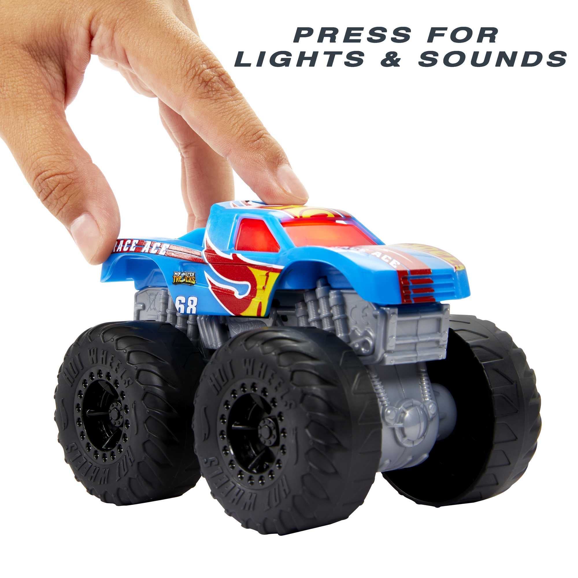 Hot Wheels Monster Trucks Roarin�� Wreckers Trucks, With Lights & Sounds
