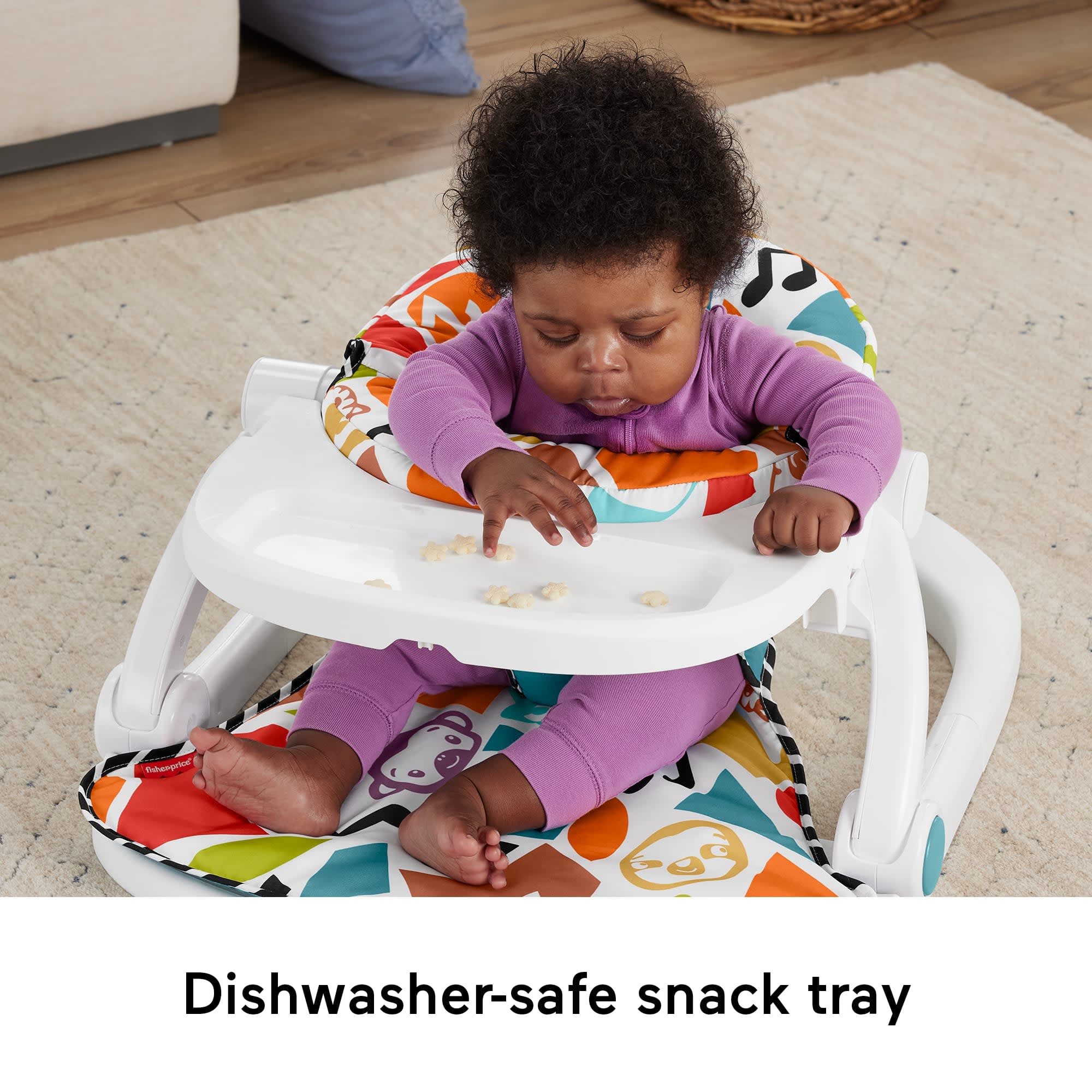 Fisher-Price Deluxe Kick & Play Sit-Me-Up Floor Seat Infant Chair With Piano Learning Toy