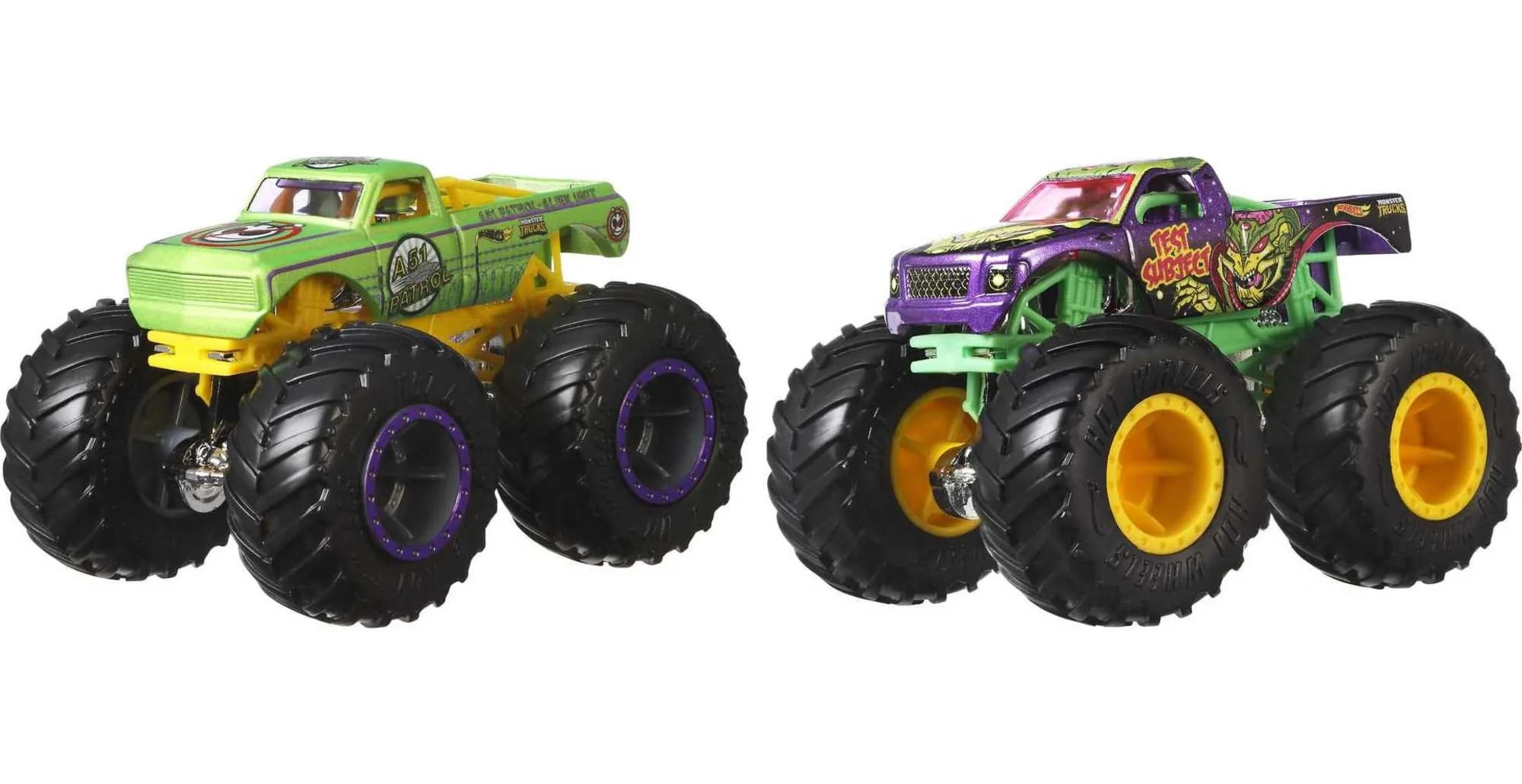 Hot Wheels Monster Trucks Ve��culo de Brinquedo Pacote Surpresa 2 Carros Escala 1:64