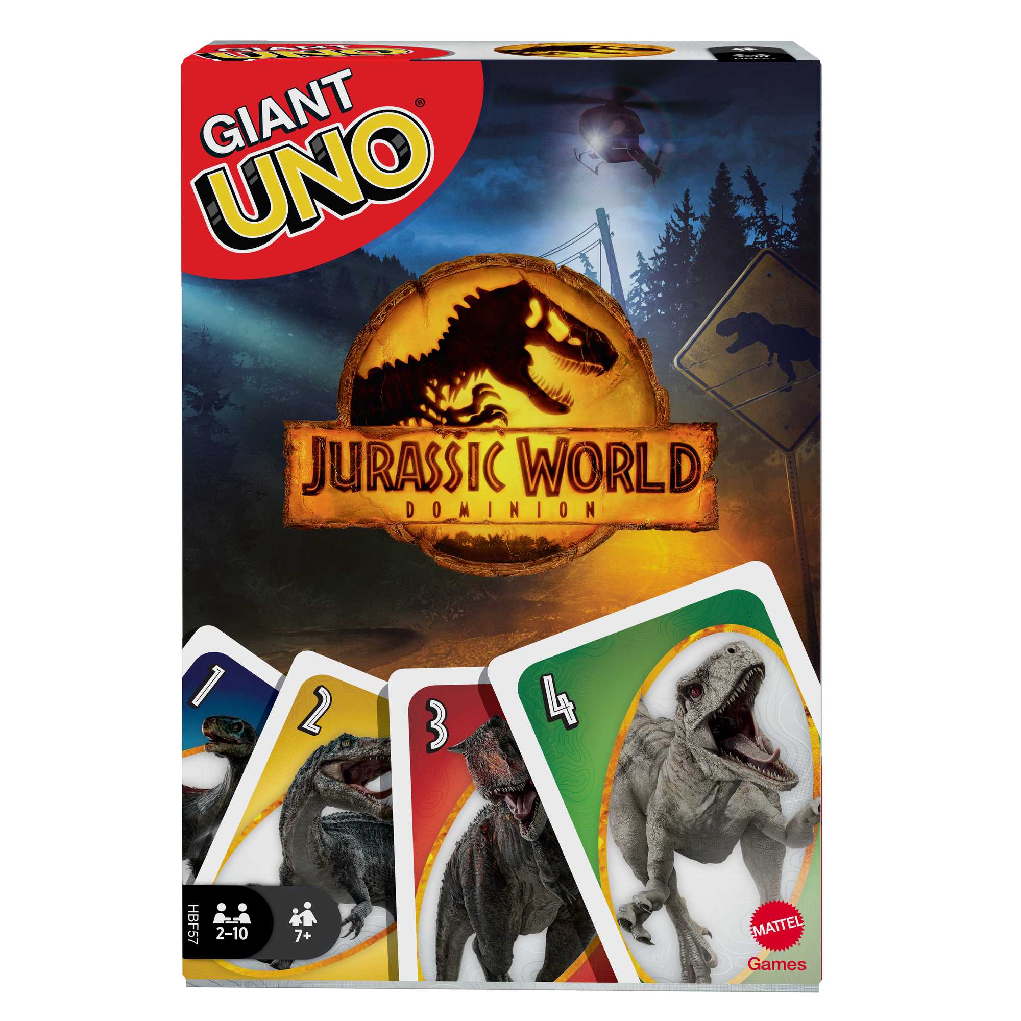 Giant UNO Jurassic World Dominion Card Game With Oversized Cards