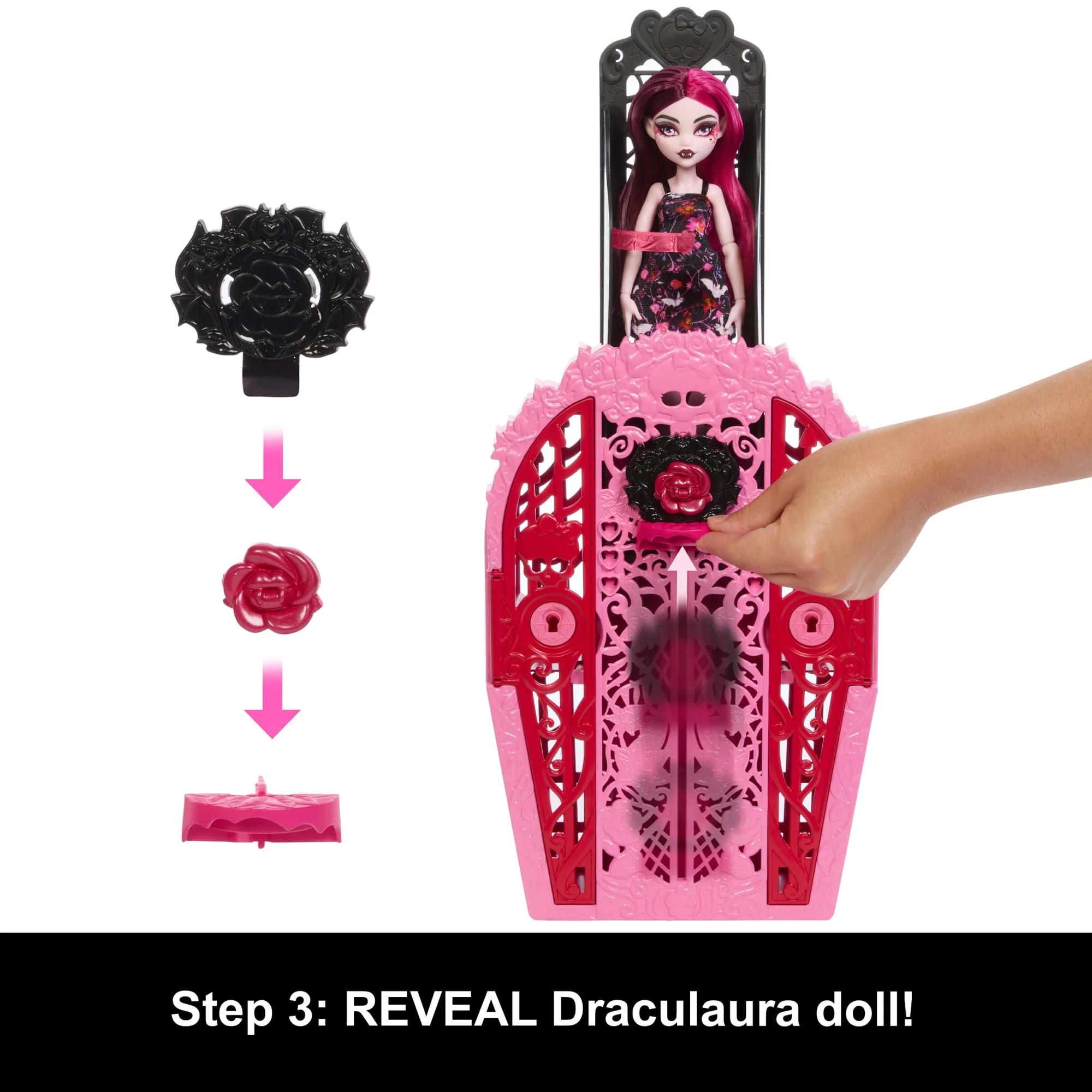 Monster High Skulltimate Secrets Garden Mysteries Playset, Draculaura Doll With 19+ Surprises