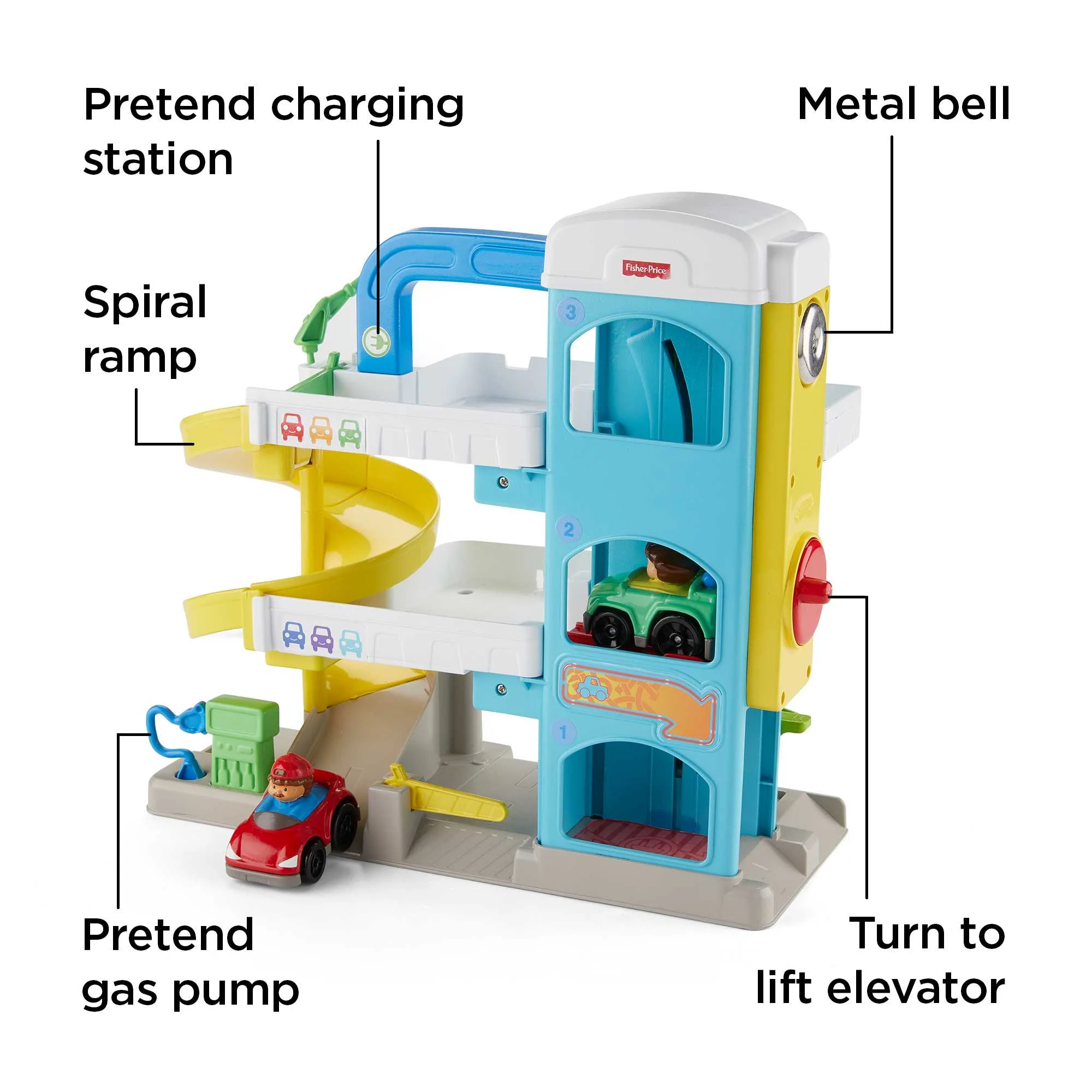 Fisher-Price Little People Helpful Neighbor's Garage With 2 Wheelies Vehicles