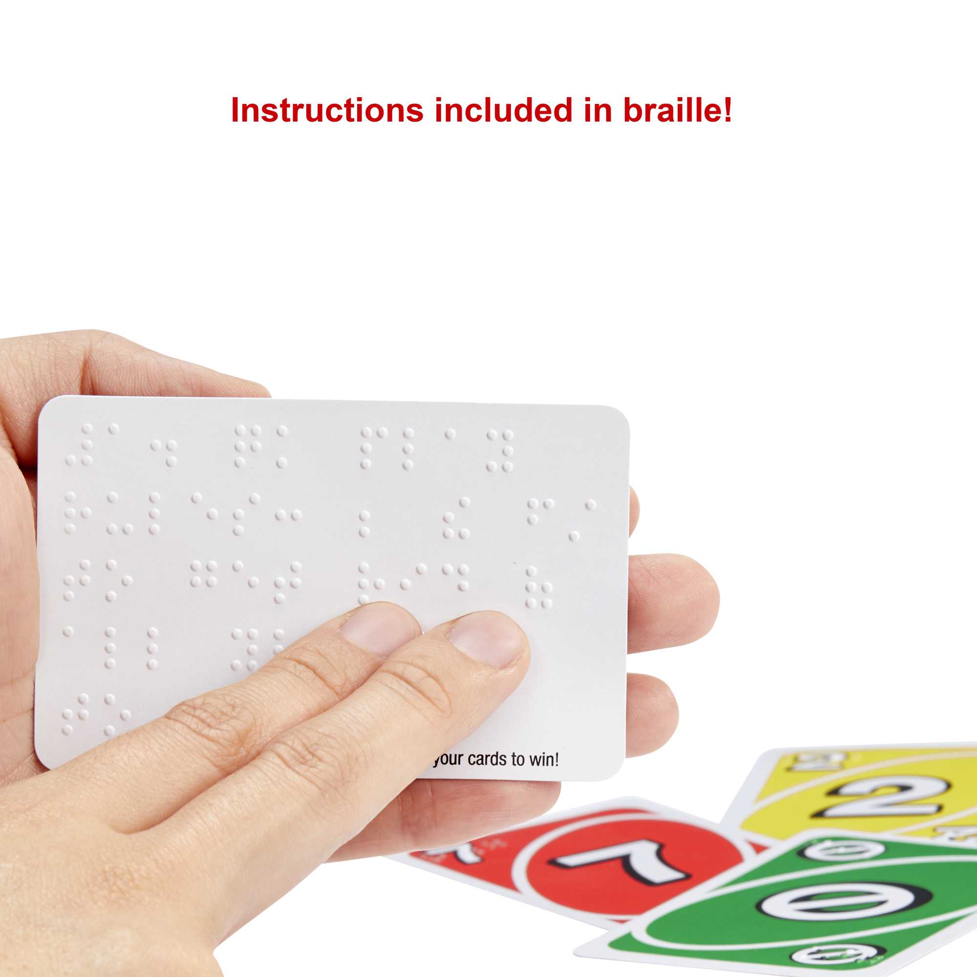 UNO Braille Card Game For Blind & Low Vision Players