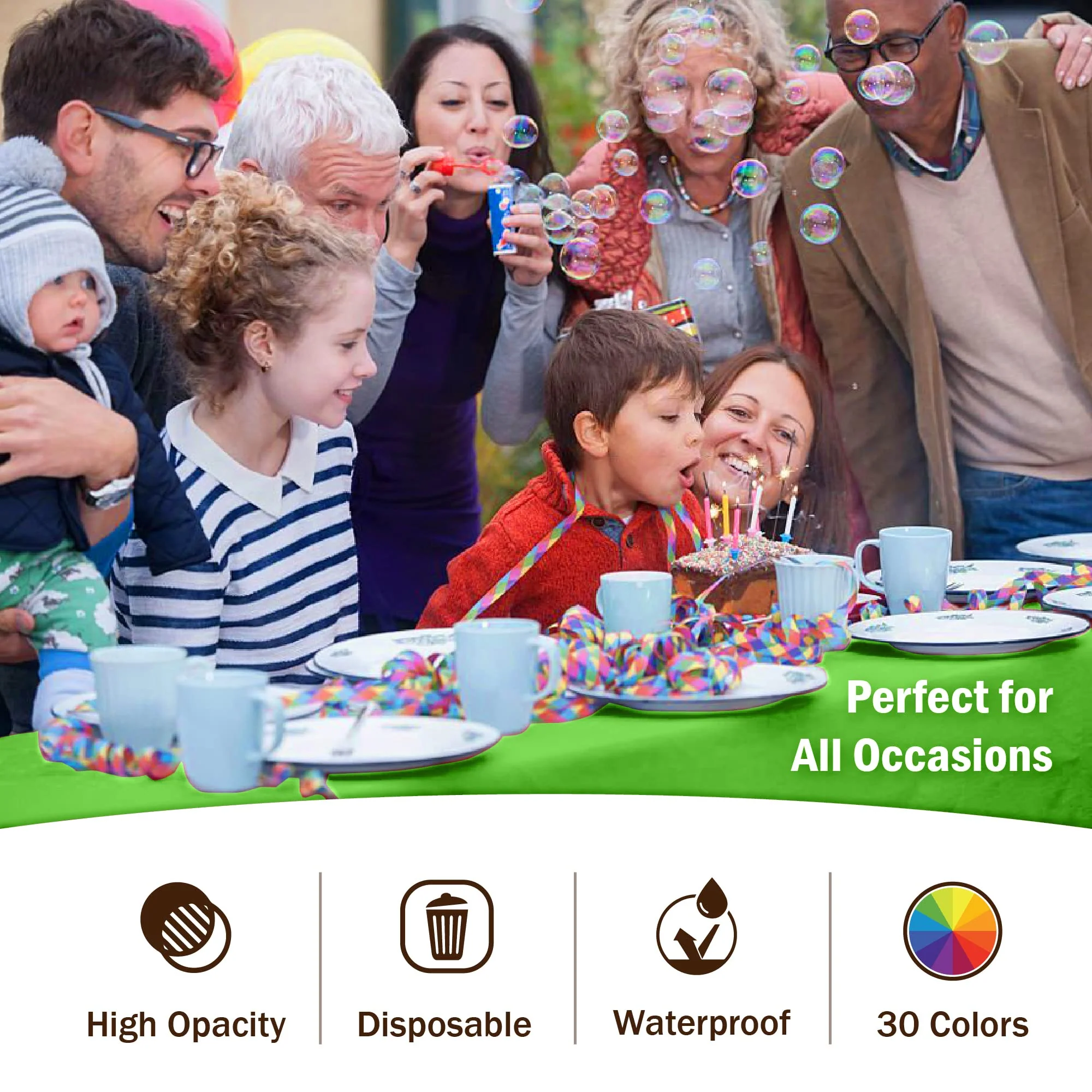 Lime Green Plastic Table Cover