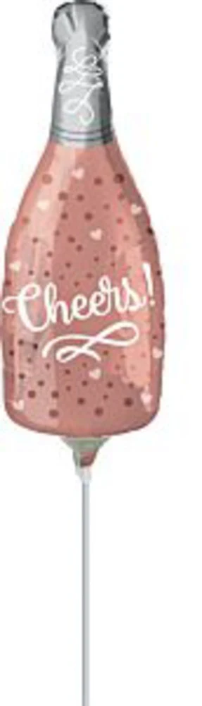 Anagram Cheers Rose 14in Foil Balloon FLAT
