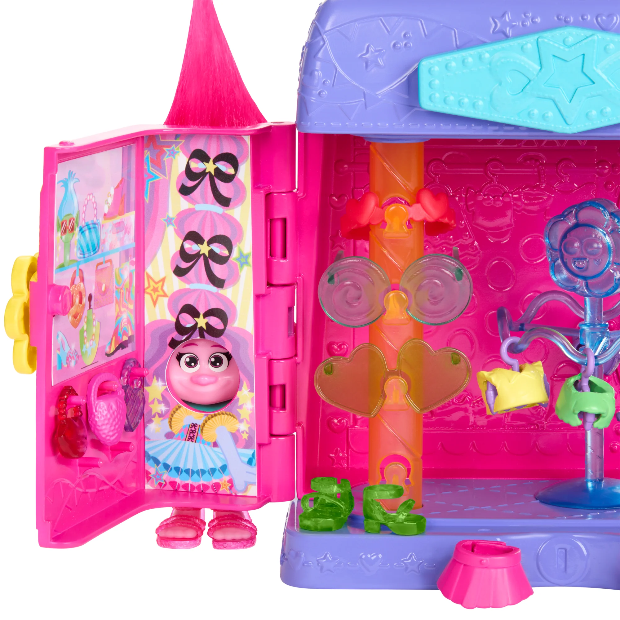 Dreamworks Trolls Fun Fair Surprise Fairtastic Fashion Boutique Playset With Small Doll