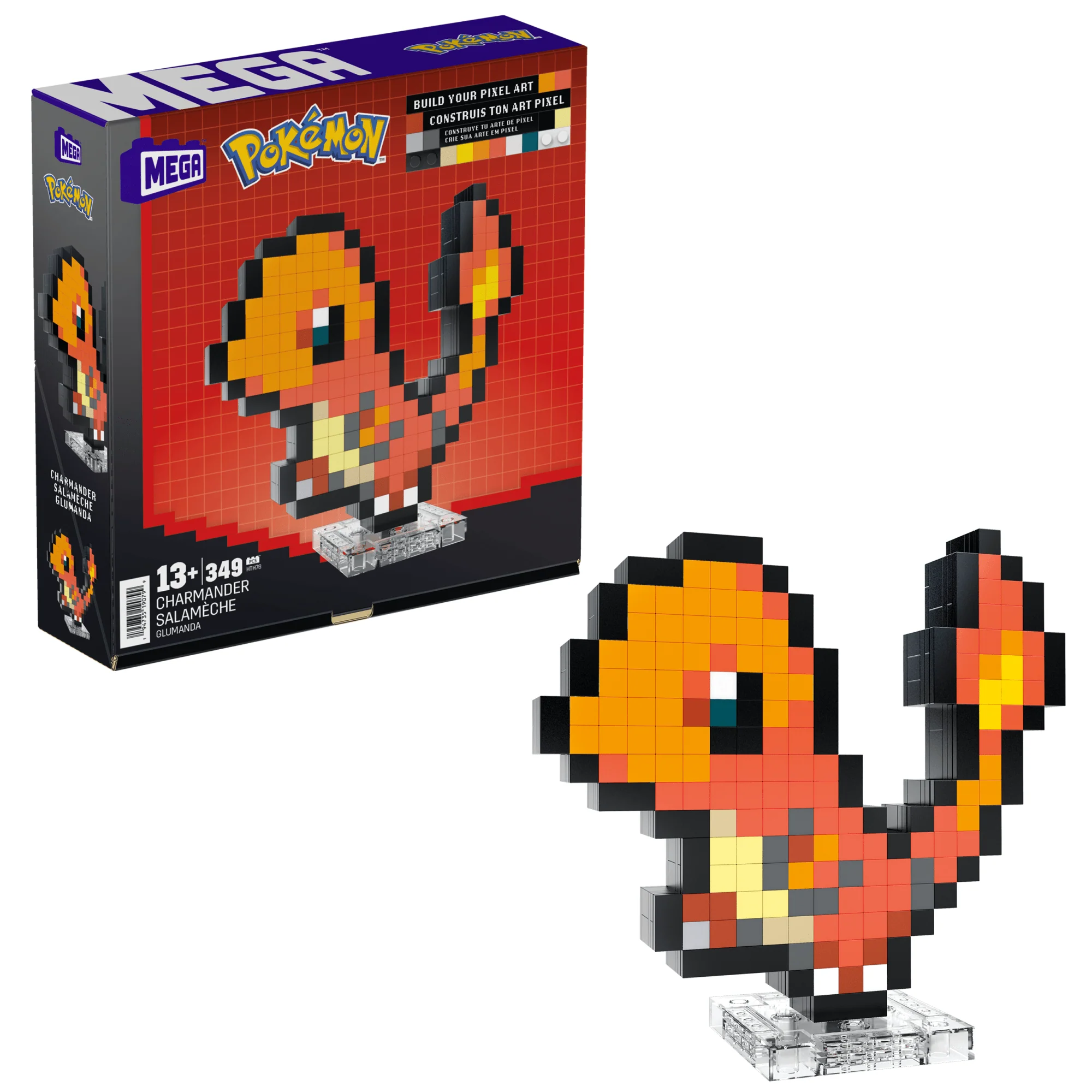 MEGA Pok��mon Charmander Building Toy Kit (349 Pieces) Retro Set For Collectors