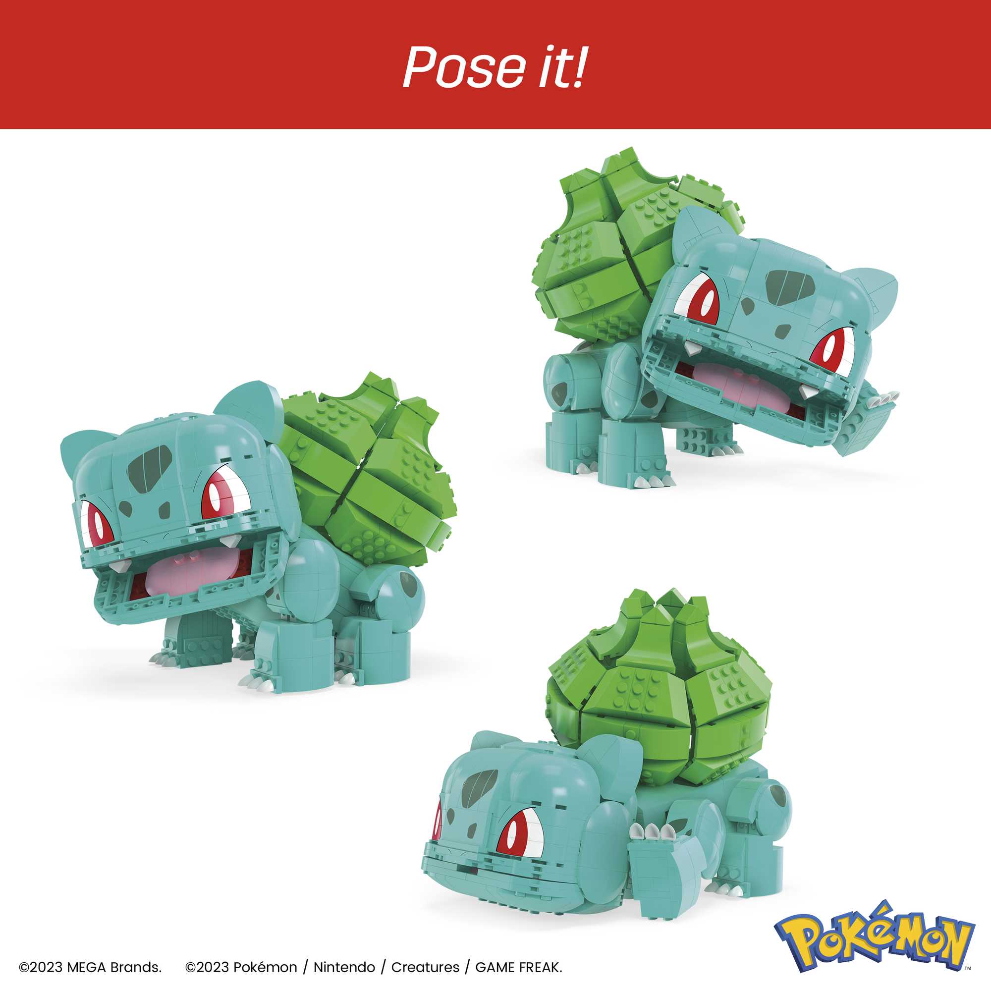 MEGA Pok��mon Jumbo Bulbasaur Building Toy Kit, With 1 Action Figure (789 Pieces) For Kids