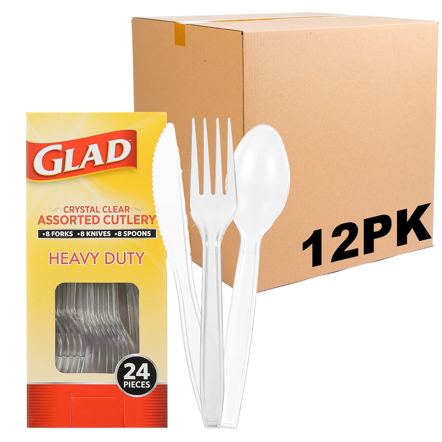 Glad, 240 Count (Pack of 1), Clear Assorted Cutlery