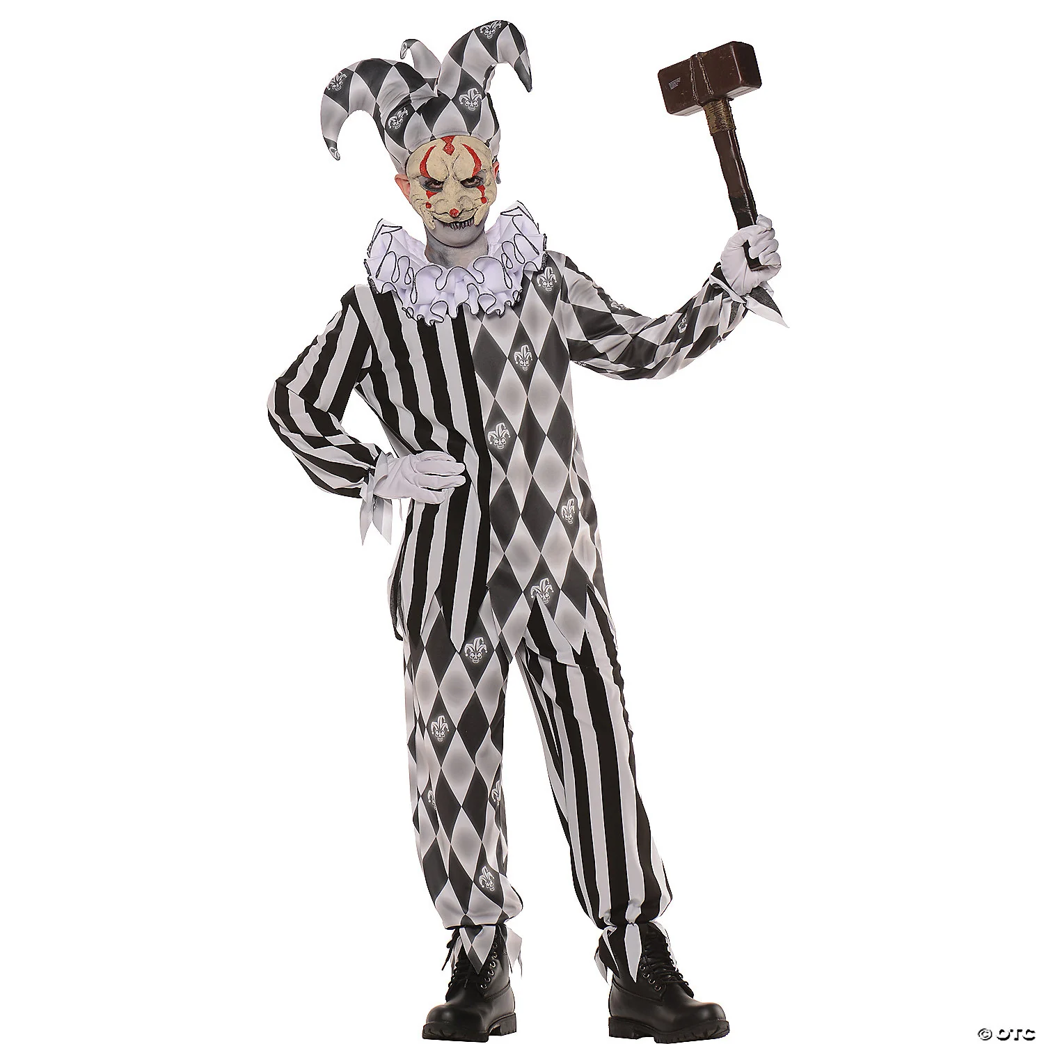 Boy's Evil Harlequin Costume