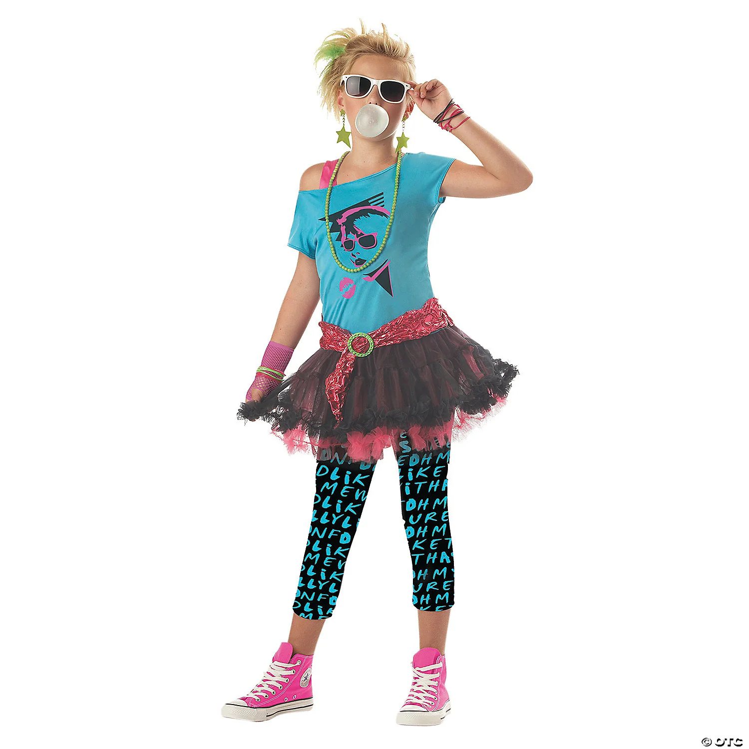 Girl's Totally Rad 80s Valley Girl Costume