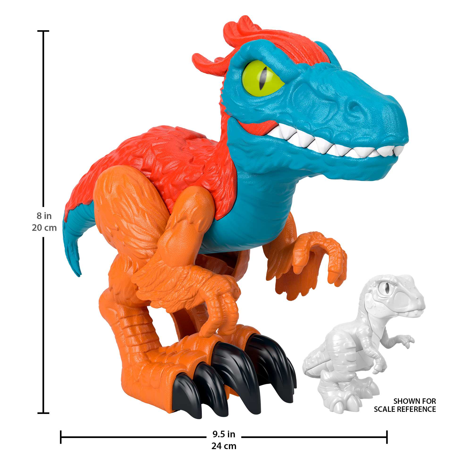 Imaginext Jurassic World Dominion Pyroraptor Dinosaur XL Figure, 10 inch, Preschool Toys