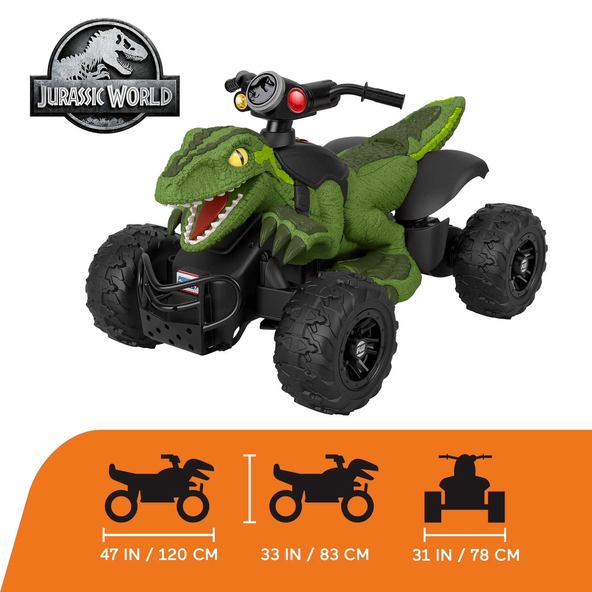 Power Wheels Jurassic World Dino Racer ATV Ride-On