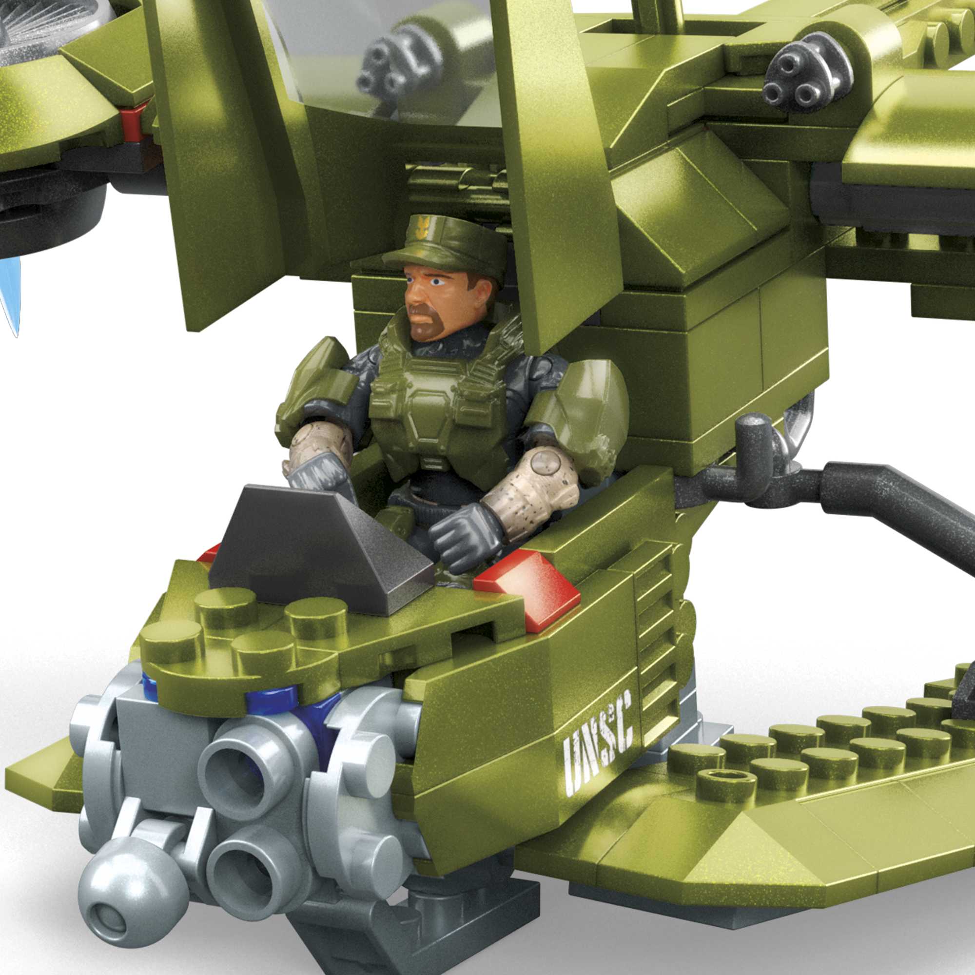 MEGA Halo UNSC Hornet Recon AIrcraft Building Toy With 2 Micro Action Figures (293 Pcs)