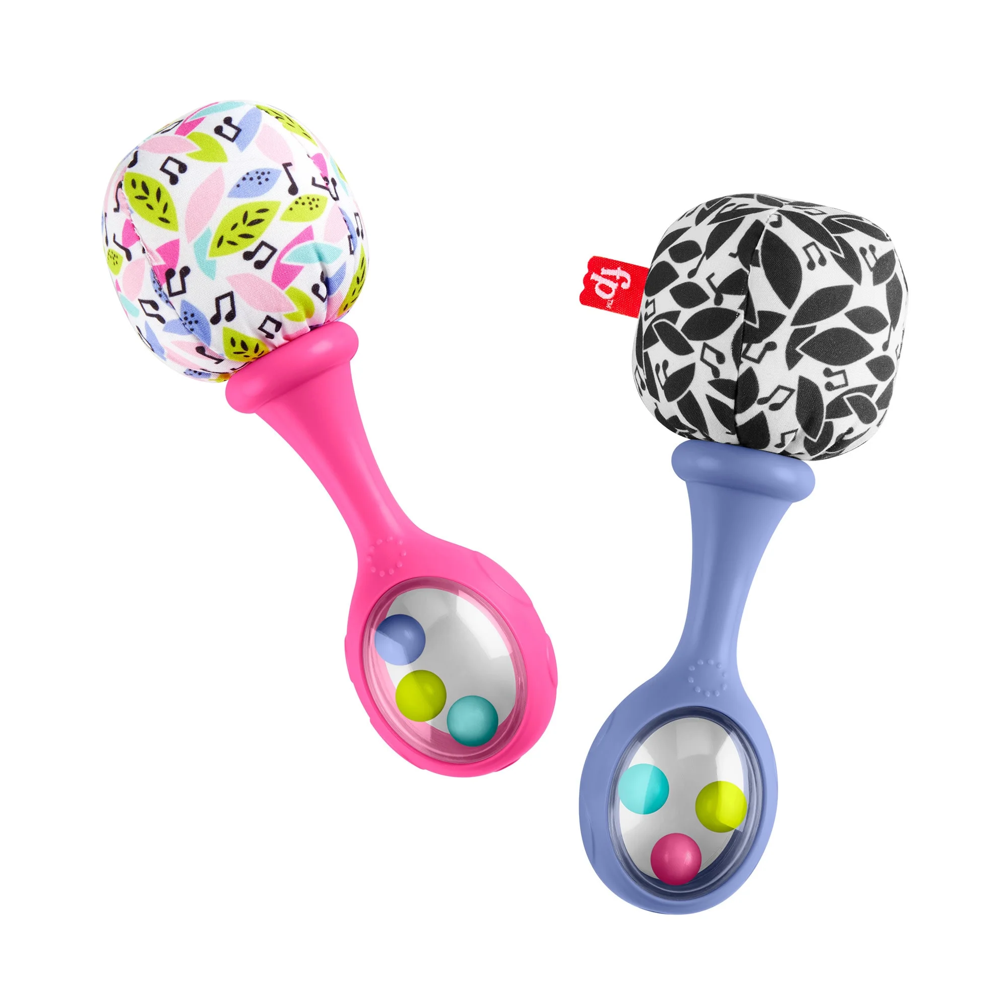 Fisher-Price Rattle ��n Rock Maracas Set Of 2 Baby Rattles, Newborn Toys, Pink
