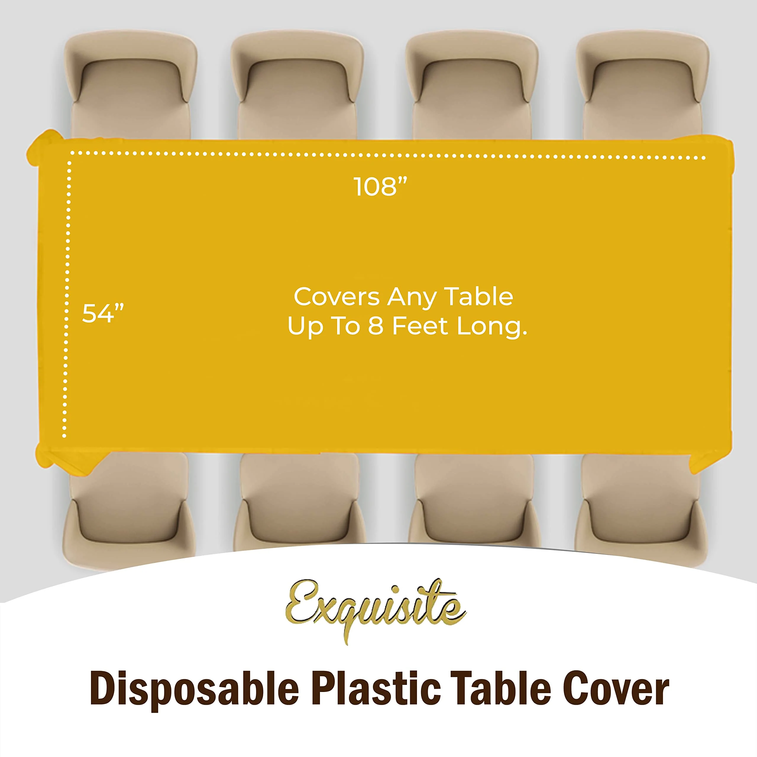 Yellow Plastic Table Cover