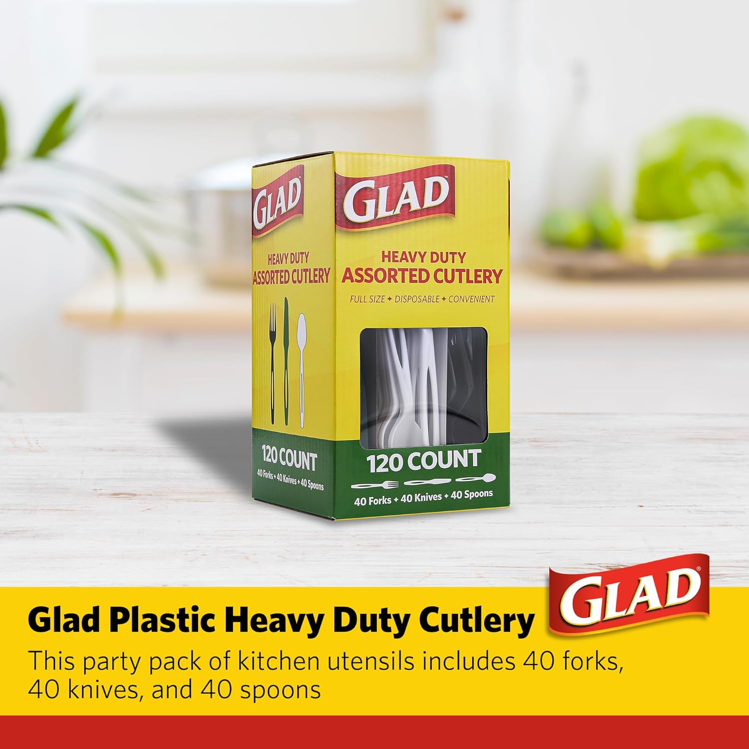 Glad, 240 Count (Pack of 1), Clear Assorted Cutlery