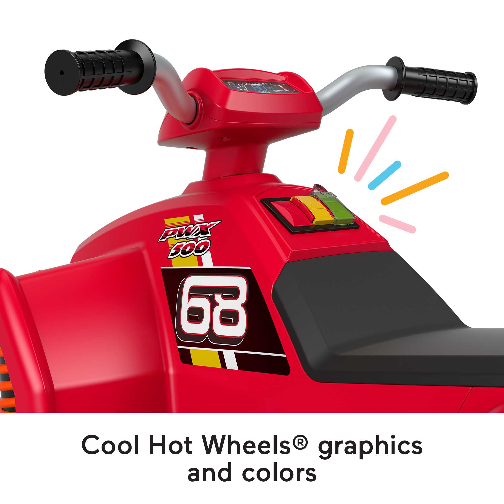 Power Wheels Hot Wheels Ride-On Racing ATV With Multi-Terrain Traction For Off Road, Child 3Y+