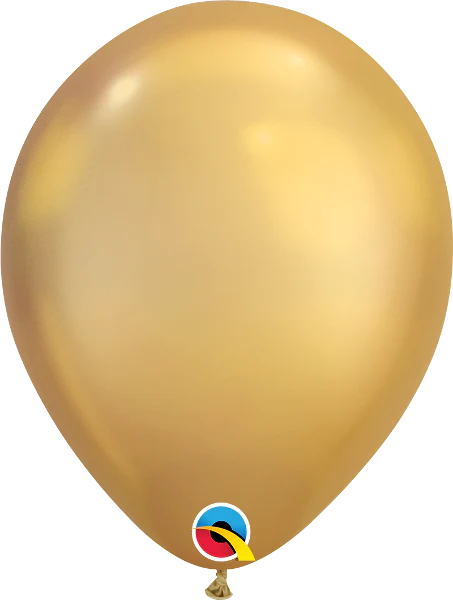 11in Qualatex Chrome Gold Latex Balloons 100ct