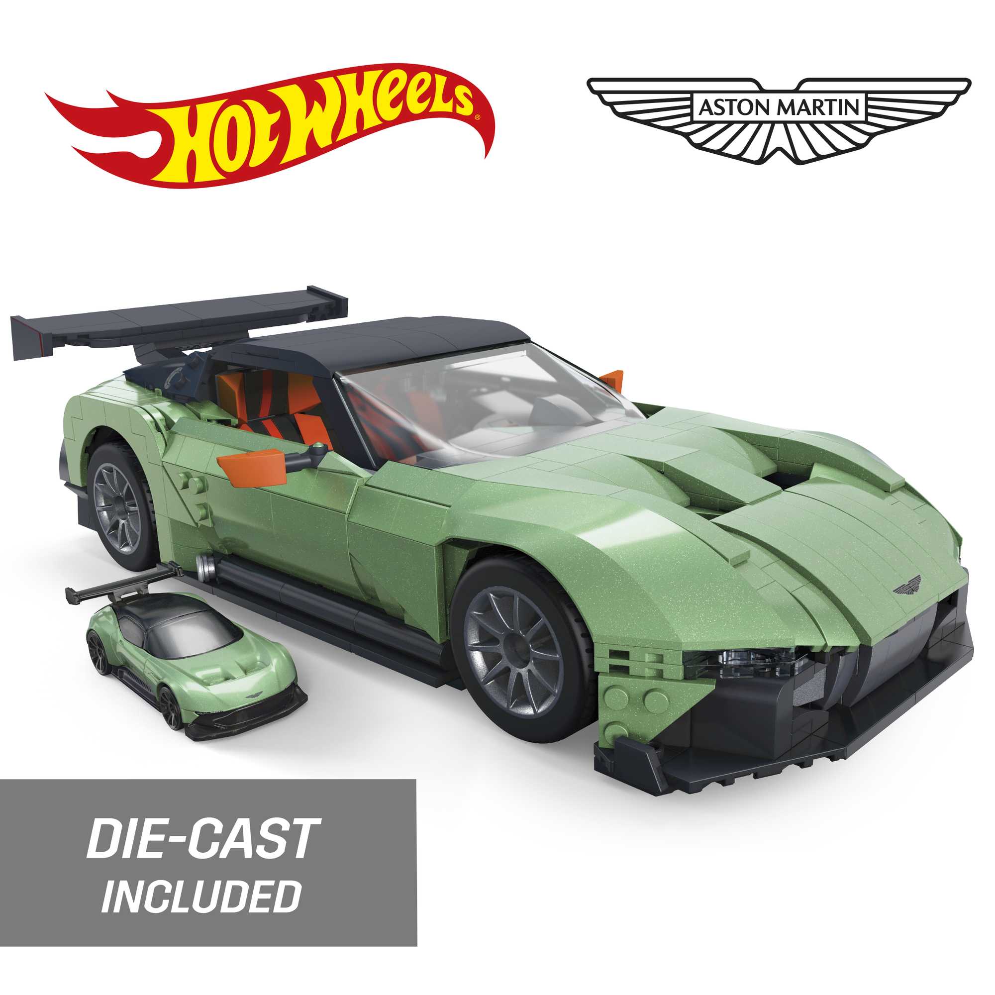 MEGA Hot Wheels Aston Martin Vulcan Vehicle Building Kit (986 Pieces) For Collectors