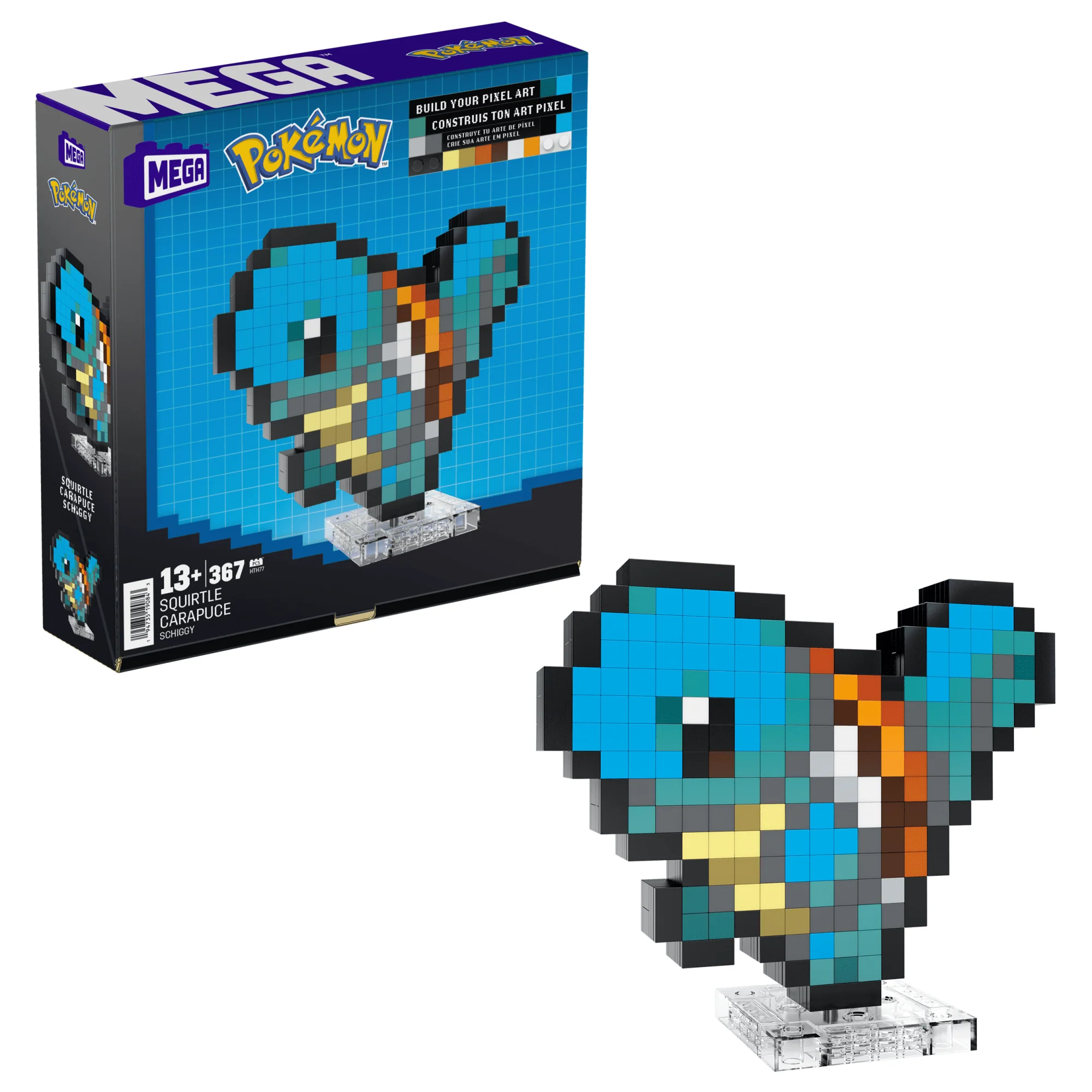 MEGA Pok��mon Squirtle Building Toy Kit (367 Pieces) Retro Set For Collectors