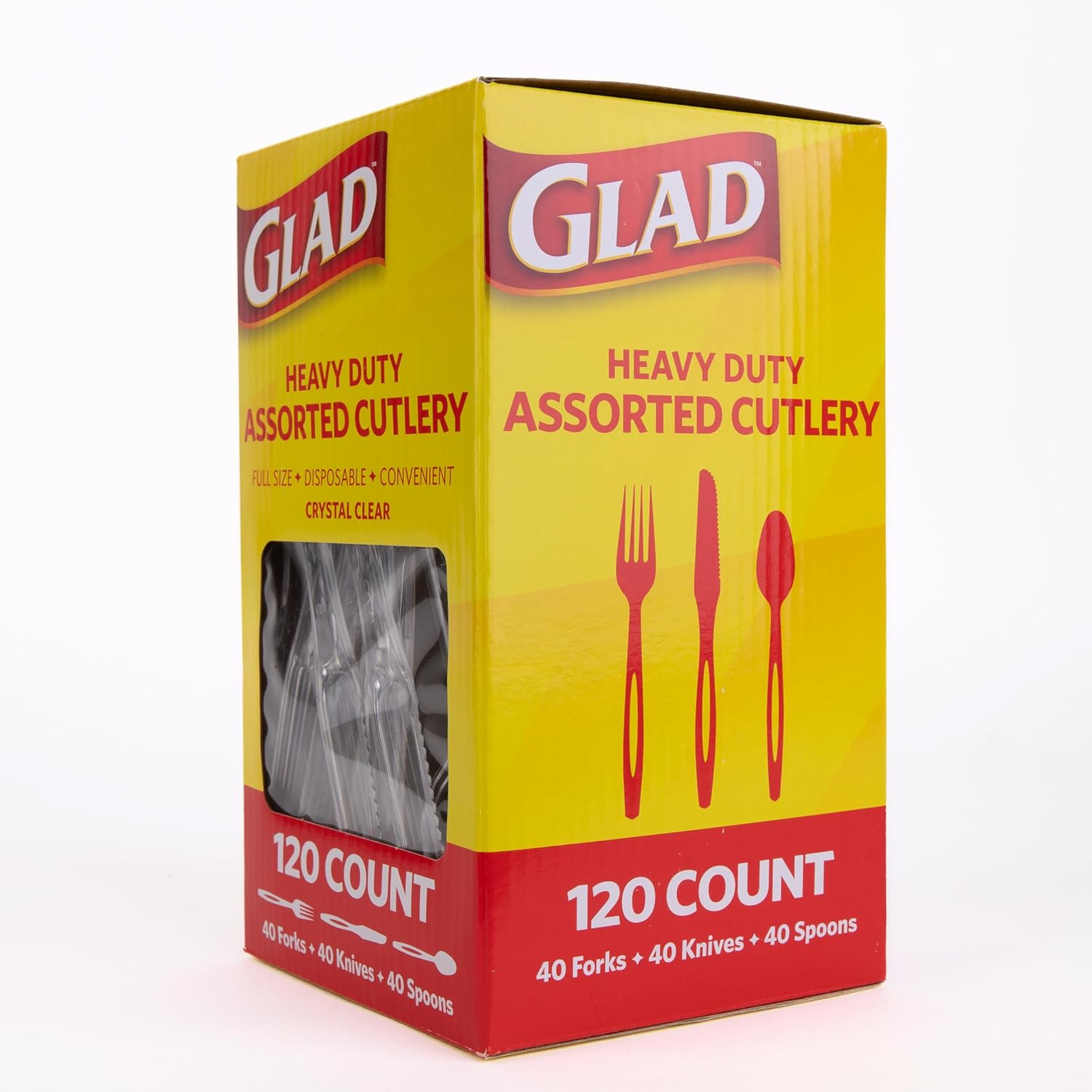 Glad, 240 Count (Pack of 1), Clear Assorted Cutlery