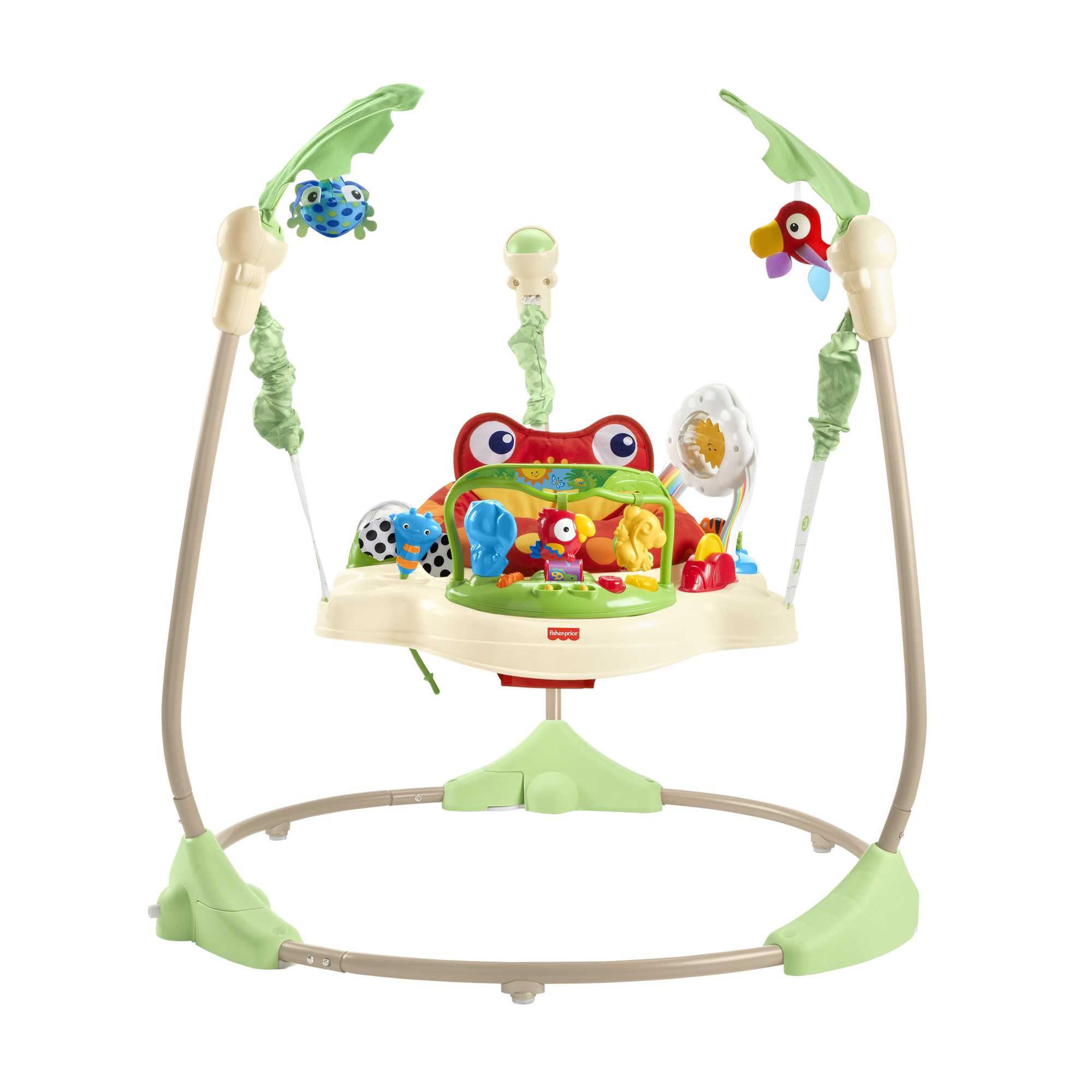 Fisher-Price Jumperoo Baby Bouncer & Activity Center With Lights And Sounds, Rainforest