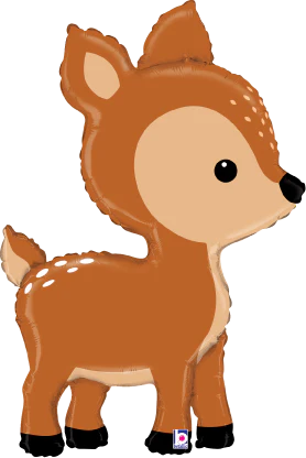 Betallic Woodland Deer 31 inch Shaped Foil Balloon Packaged 1ct