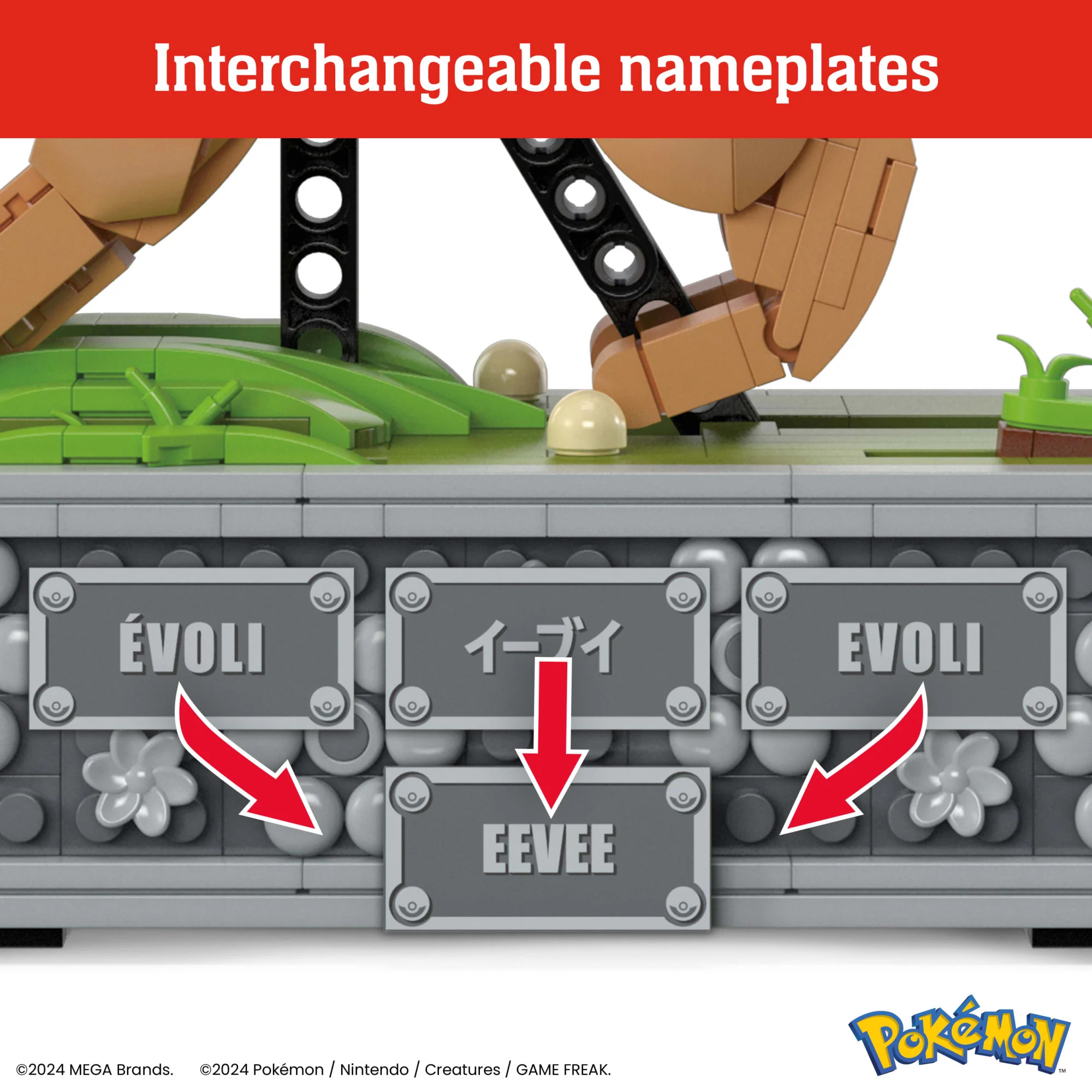 MEGA Pok��mon Motion Eevee Building Toy Kit (1366 Pieces) For Collectors