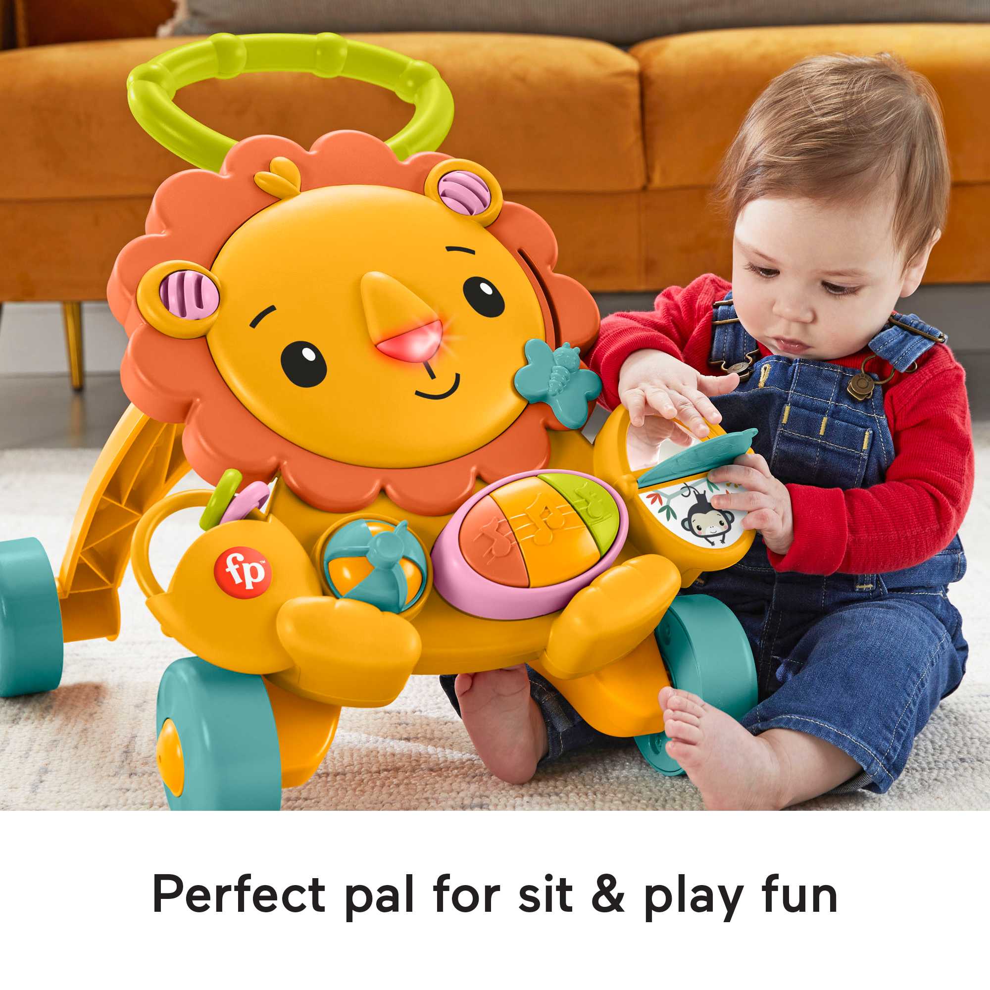 Fisher-Price Musical Lion Walker Infant Toy With Lights And Sounds For Ages 6+ Months