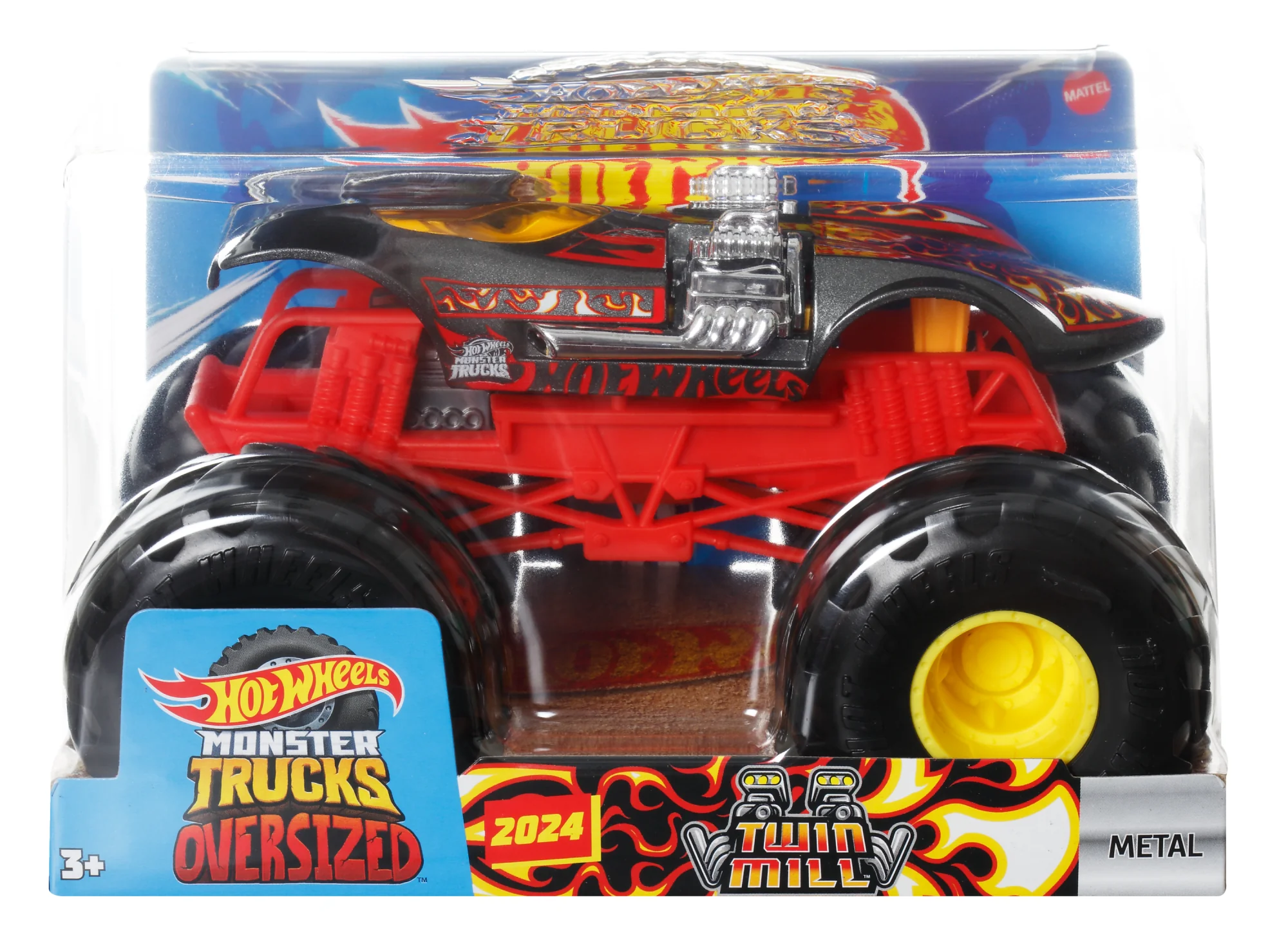 Hot Wheels Monster Trucks Ve��culo de Brinquedo Twin Mill Nova Imagem Escala 1:24