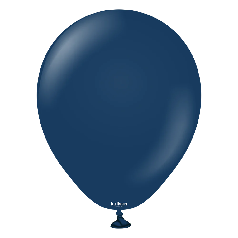 5 inch Kalisan Standard Navy Blue Latex Balloons 100ct