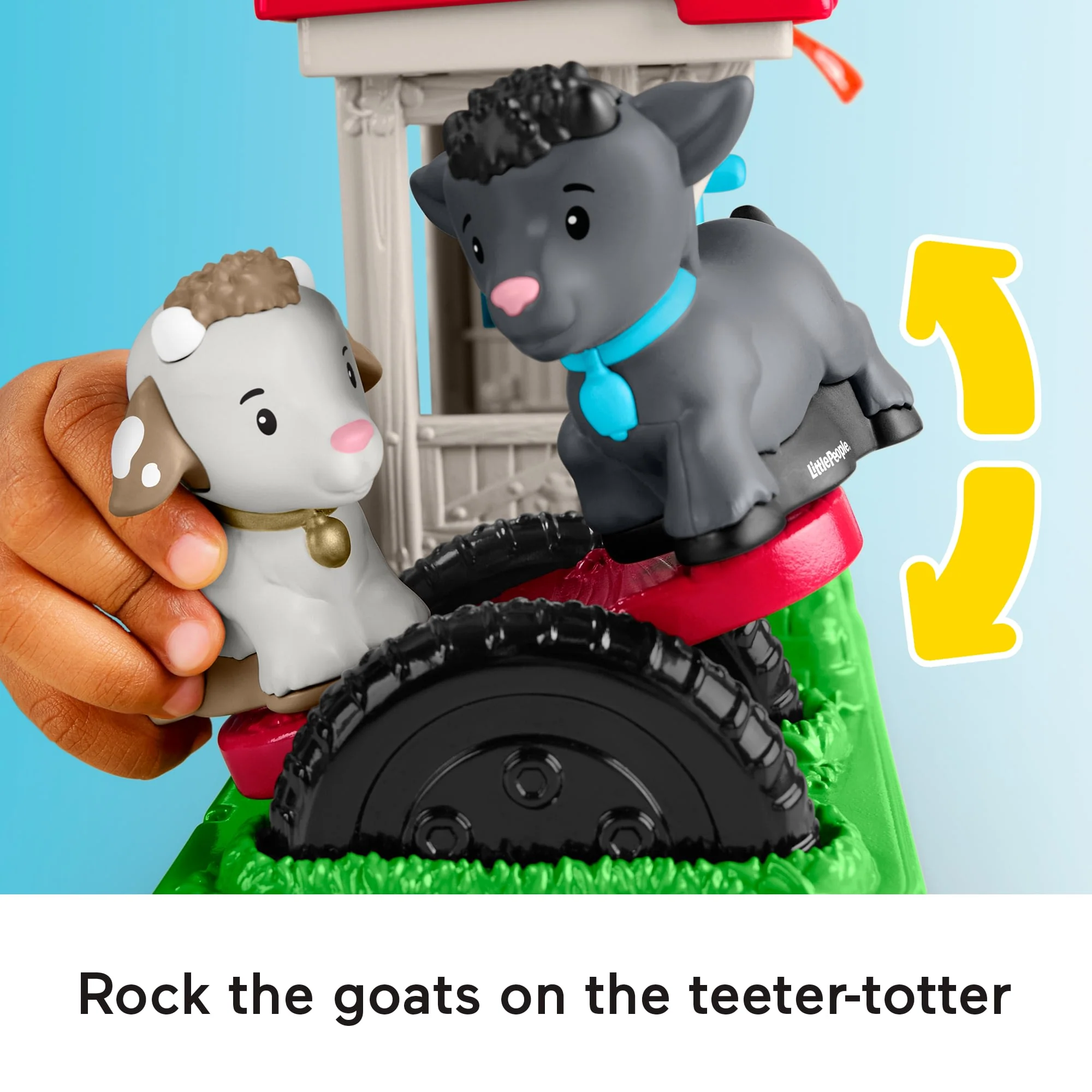 Fisher-Price Little People Feed & Play Goat Yard Playset For Toddlers With 3 Pieces